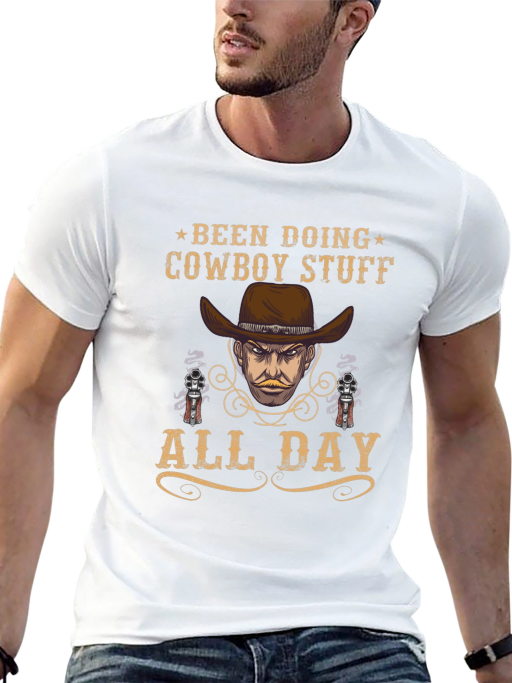 Cowboy Stuff All Day Black T-Shirt