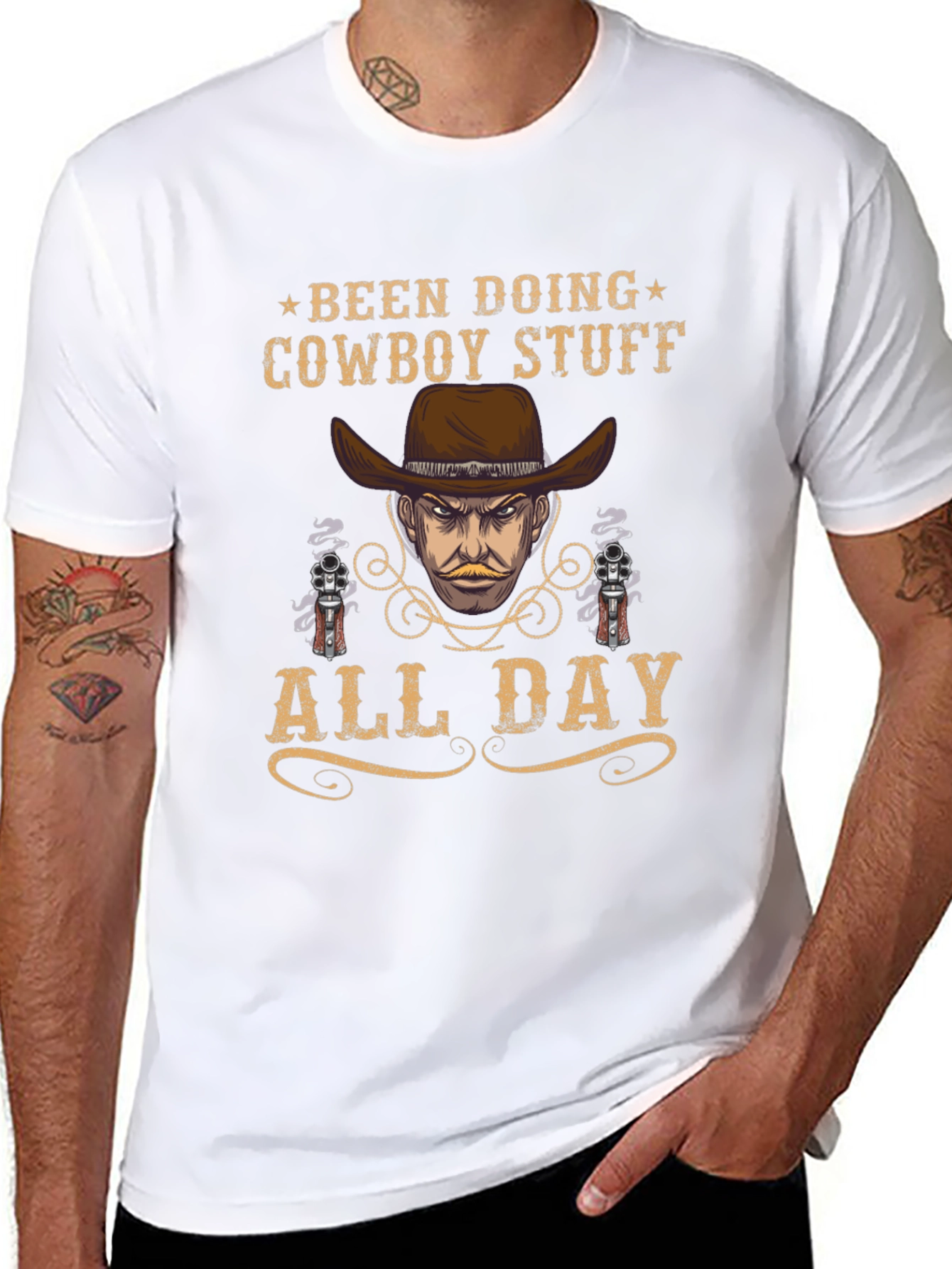 Cowboy Stuff All Day Black T-Shirt