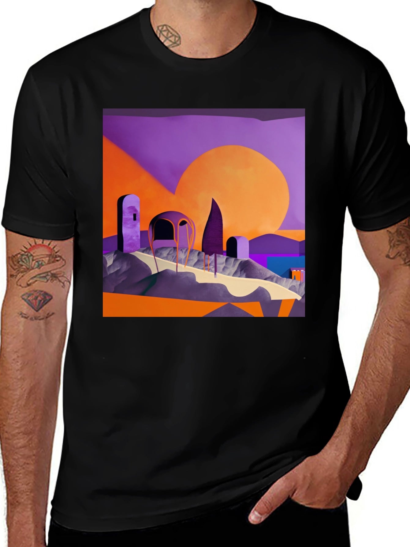 Abstract Landscape Graphic Tee