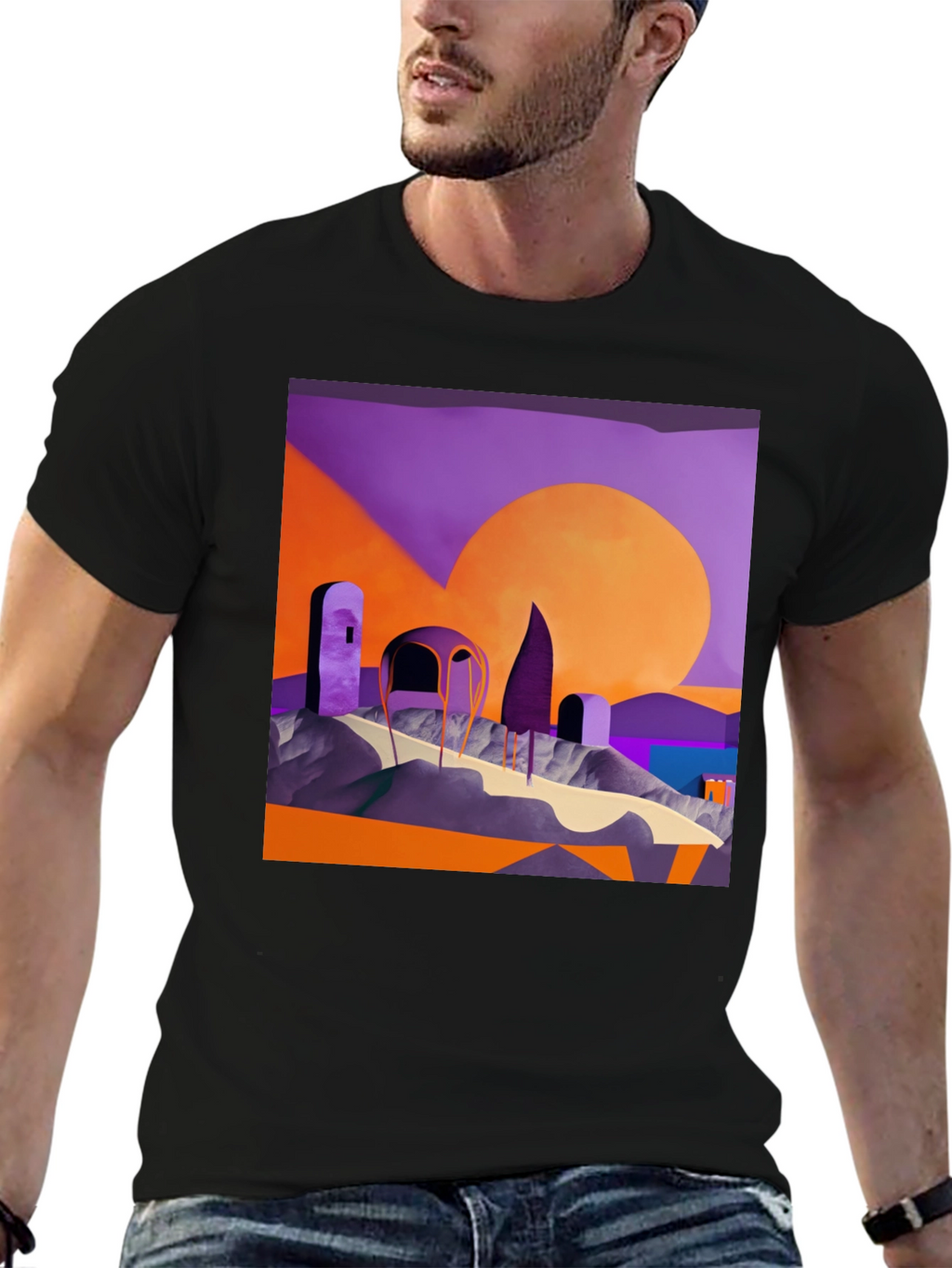 Abstract Landscape Graphic Tee