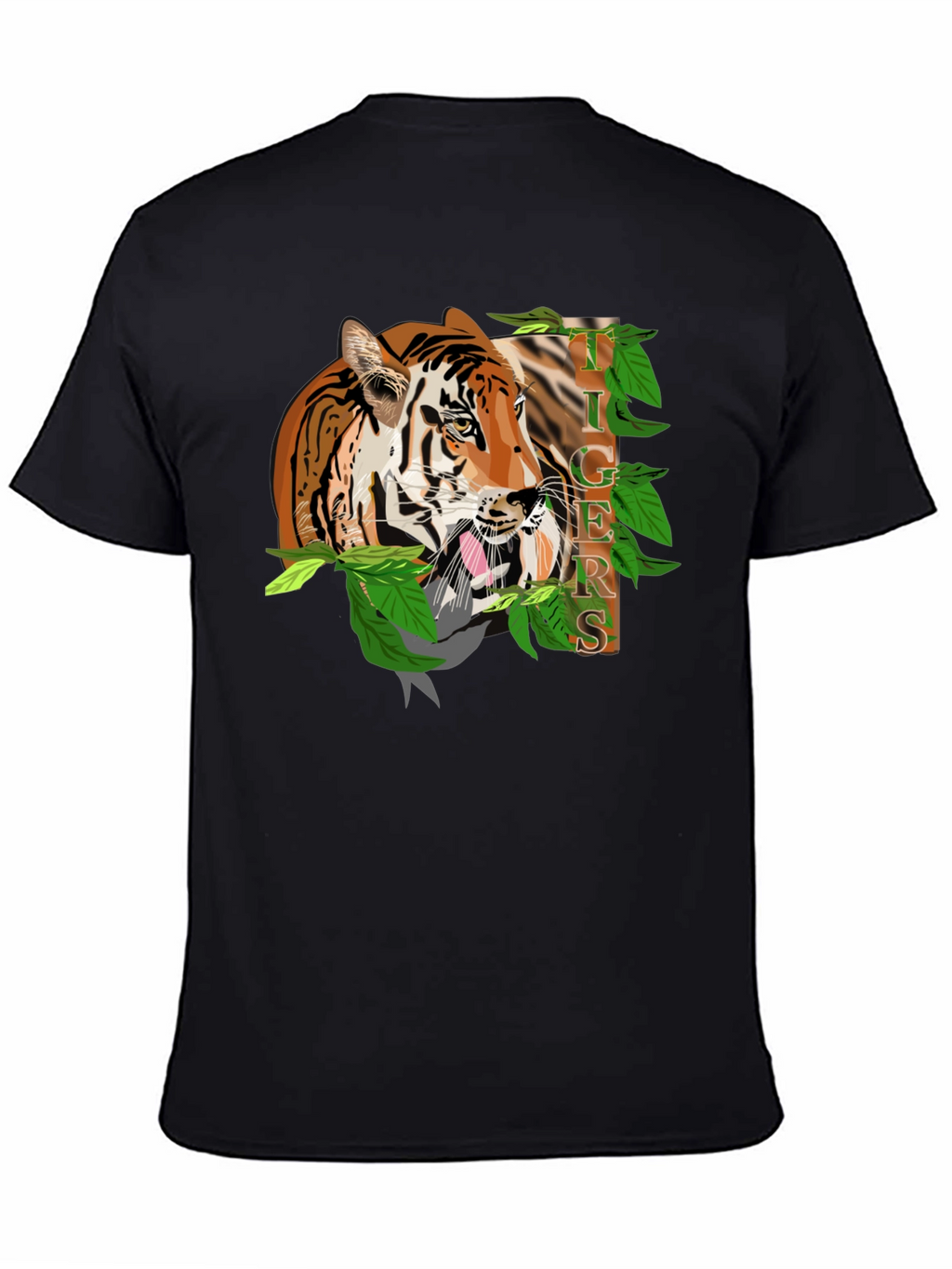 Tiger Graphic Black T-Shirt - Bold Animal Print Tee