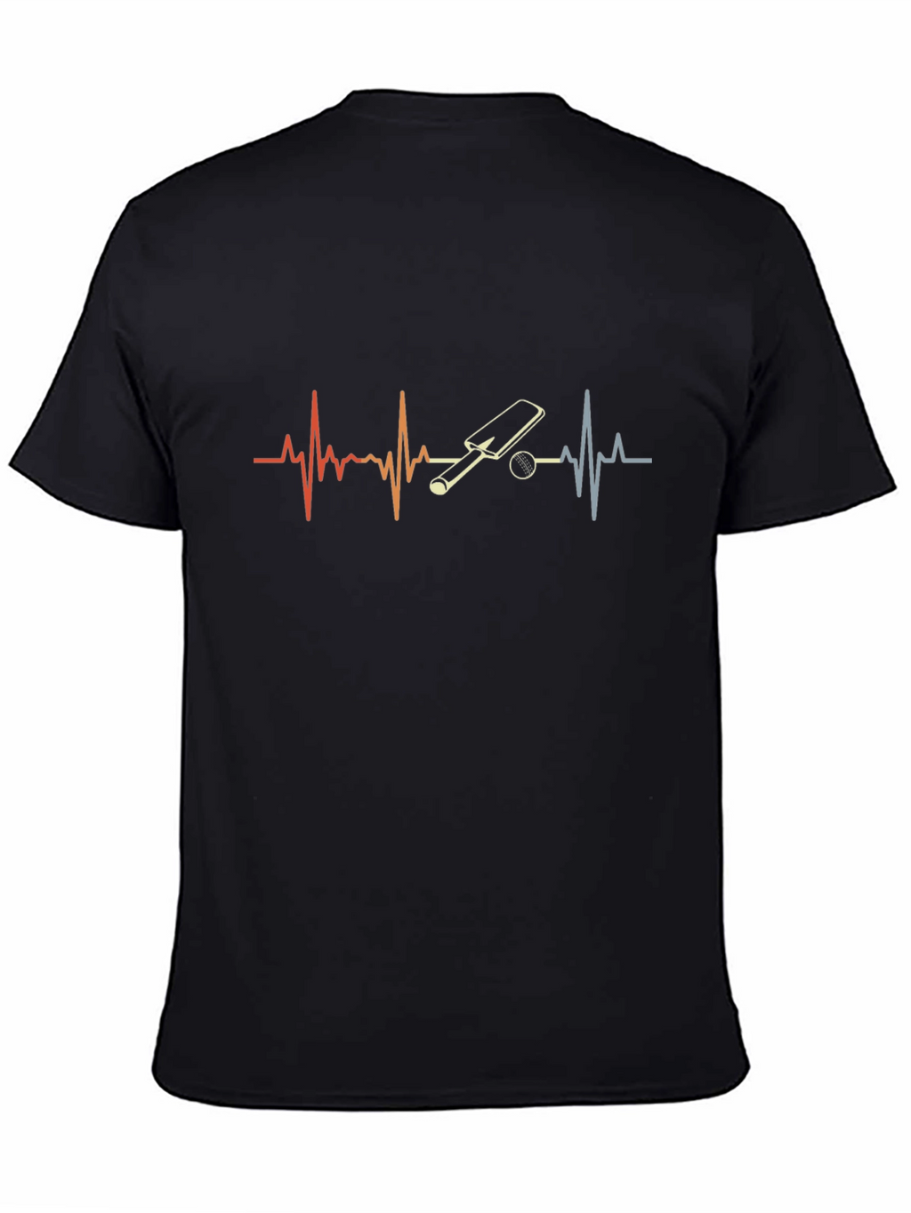 Cricket Heartbeat T-Shirt -  Sporty Black Tee