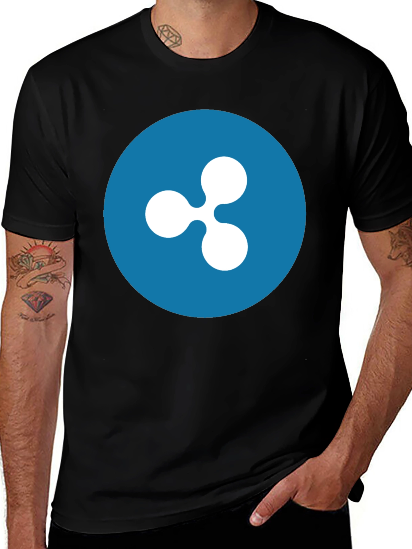 Ripple Crypto Black T-Shirt