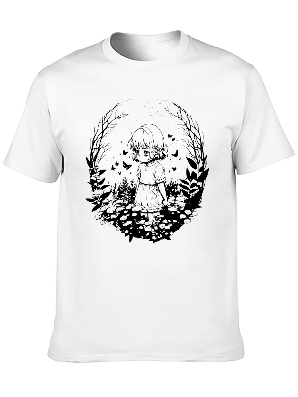 Gothic Anime Girl T-Shirt - Dark Aesthetic