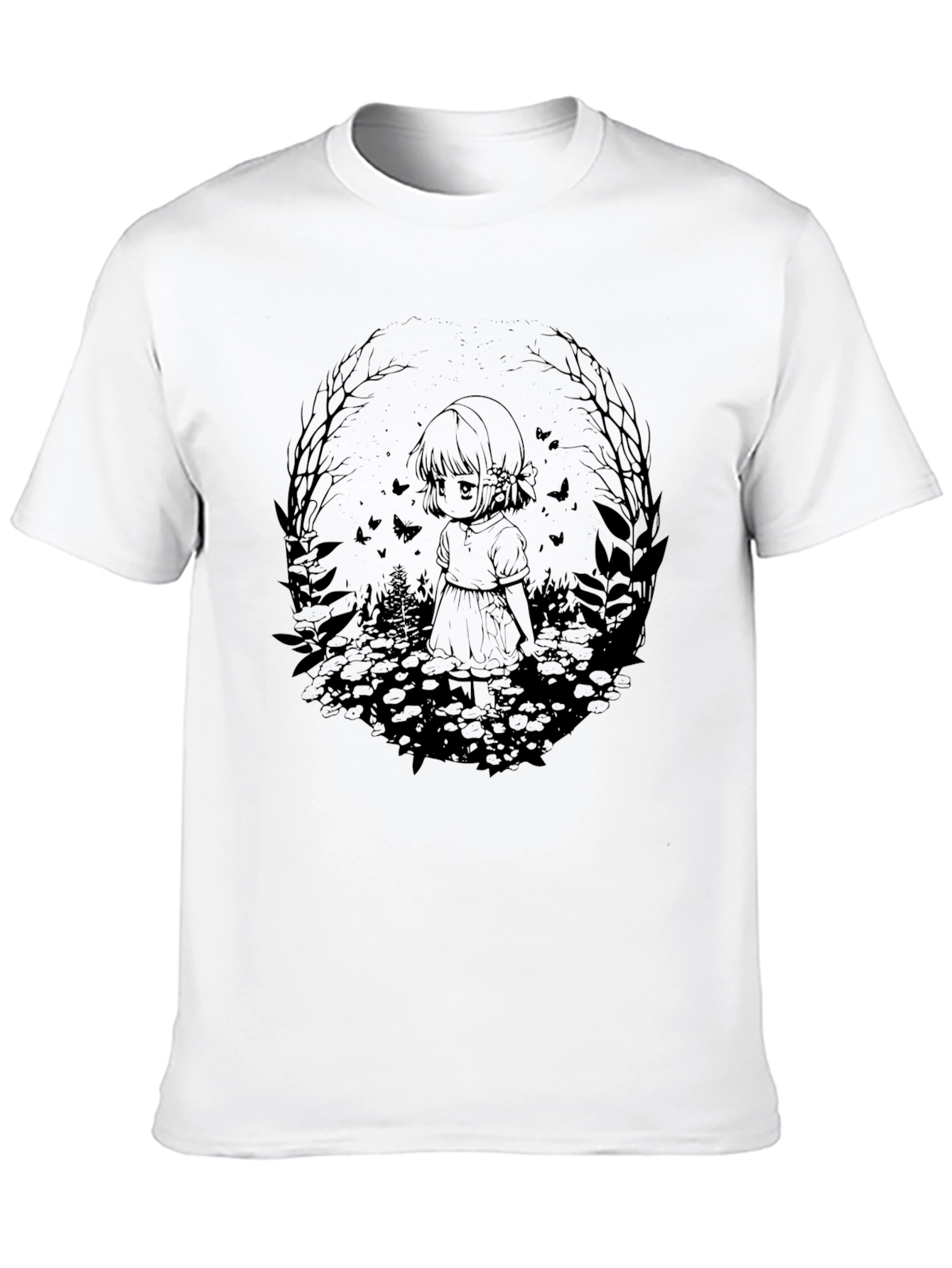 Gothic Anime Girl T-Shirt - Dark Aesthetic