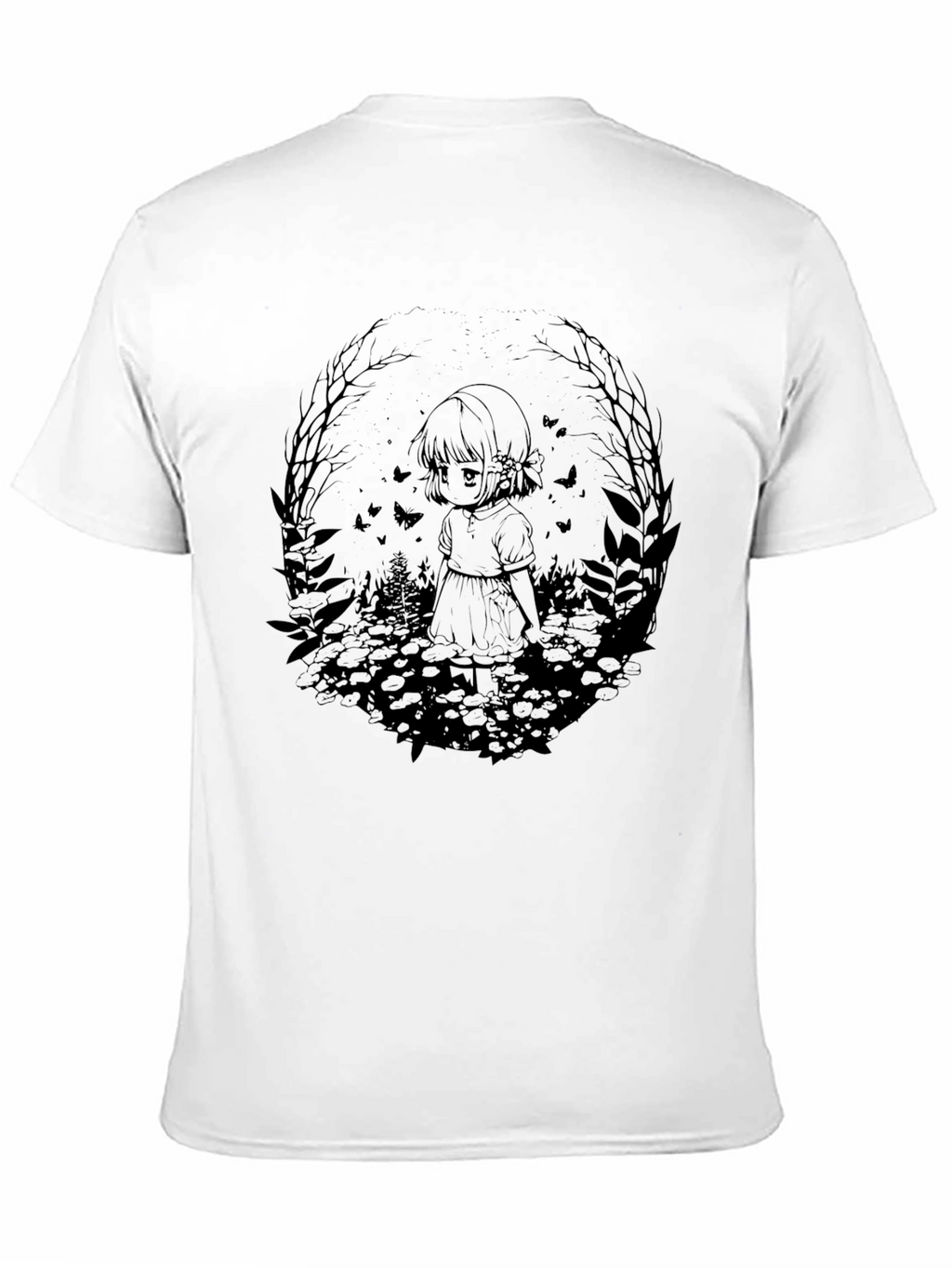 Gothic Anime Girl T-Shirt - Dark Aesthetic