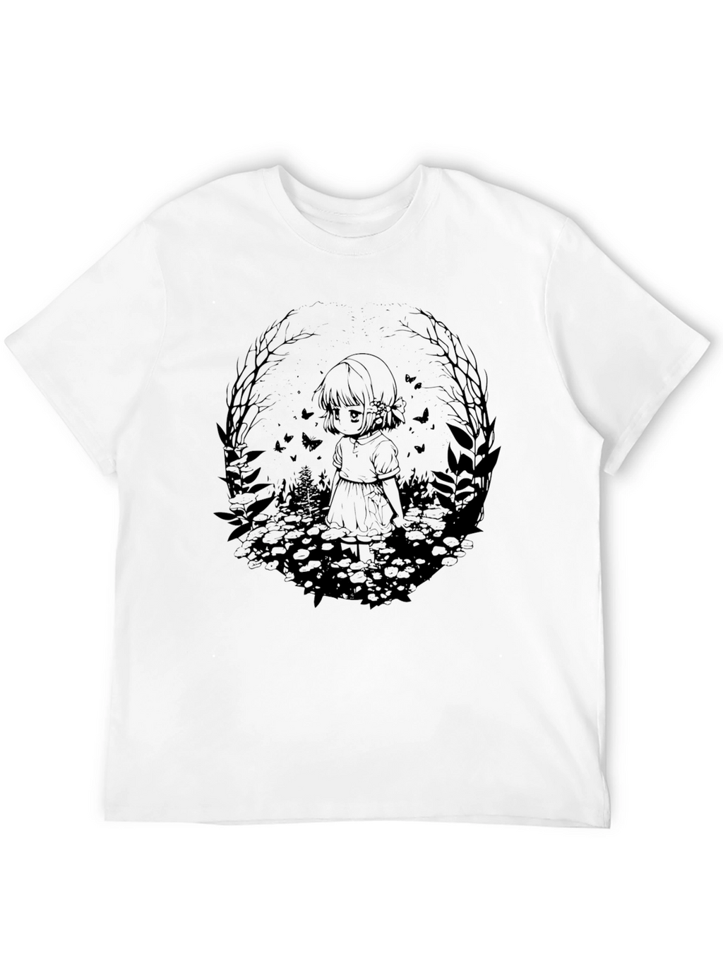 Gothic Anime Girl T-Shirt - Dark Aesthetic