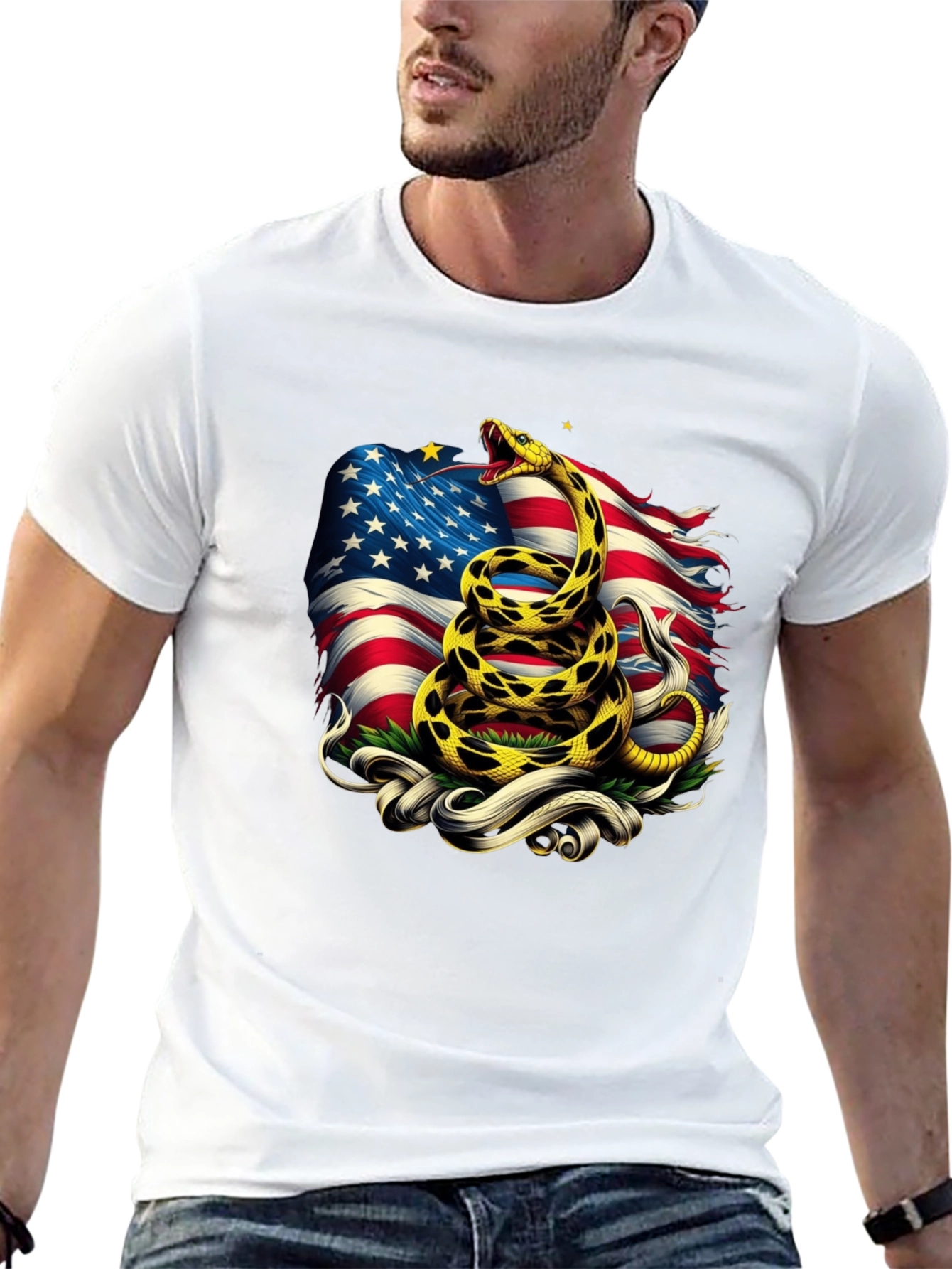 American Snake Graphic T-Shirt