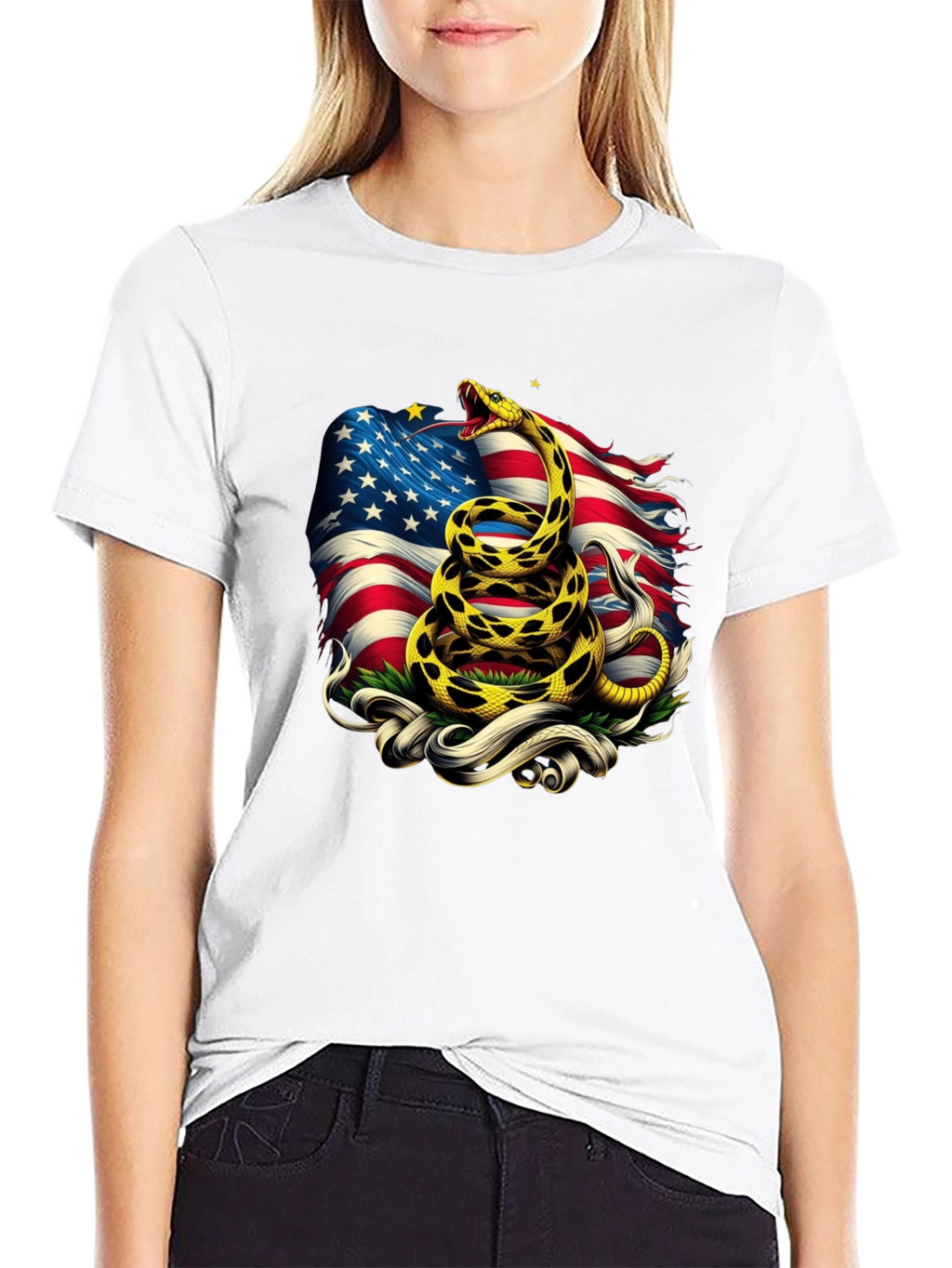 American Snake Graphic T-Shirt