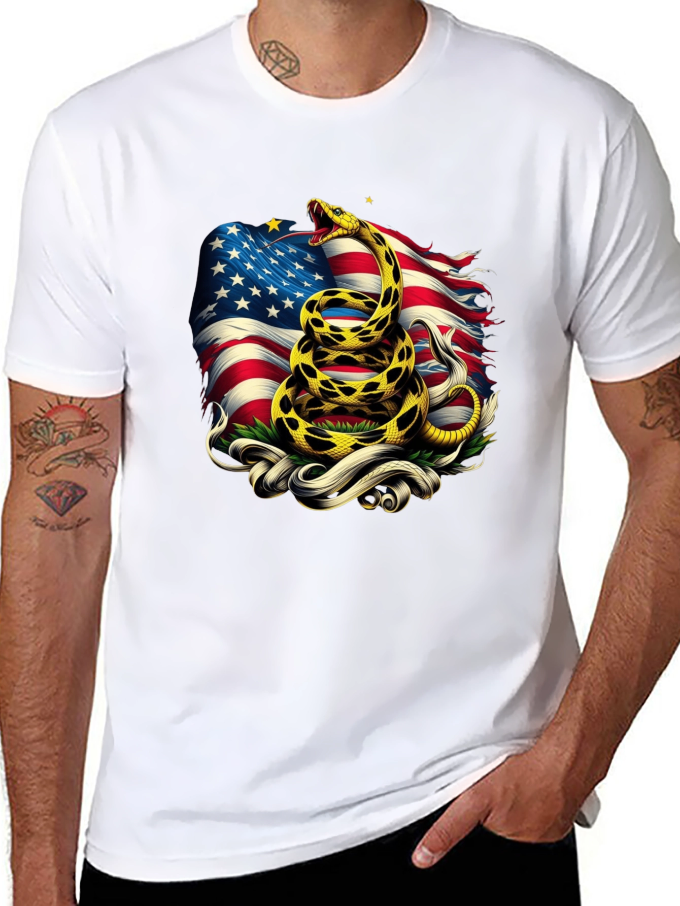 American Snake Graphic T-Shirt
