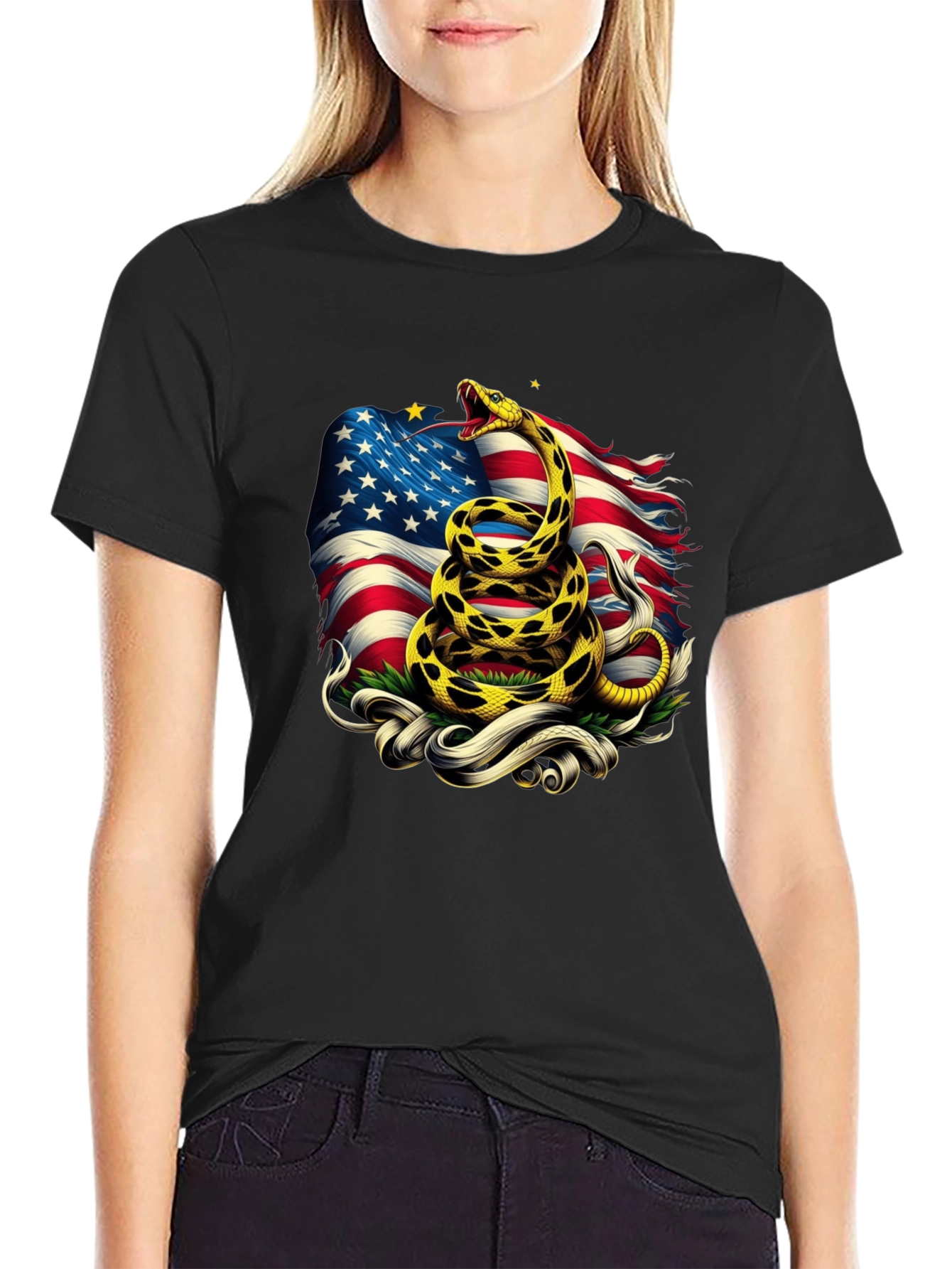 American Snake Graphic T-Shirt