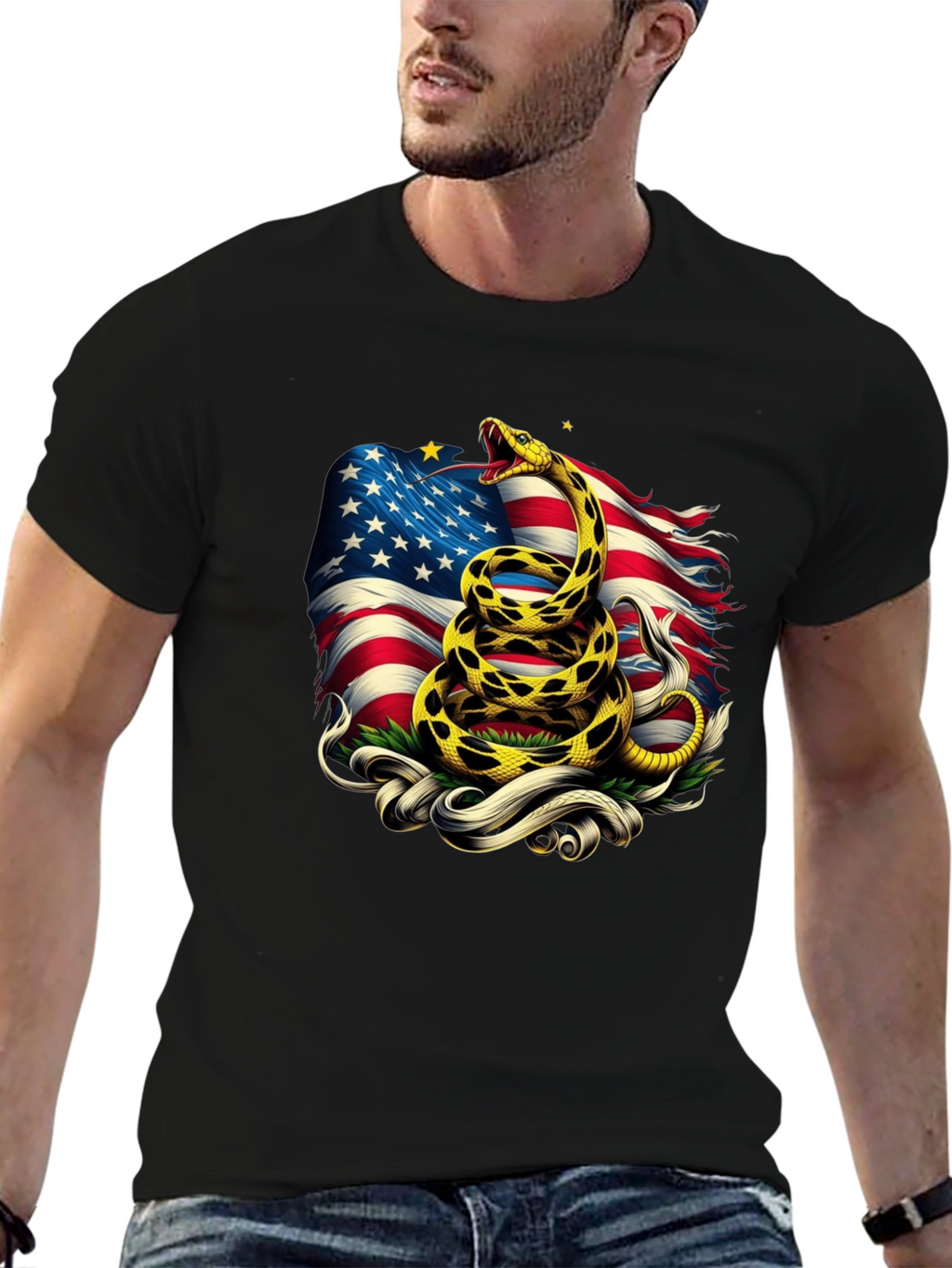 American Snake Graphic T-Shirt