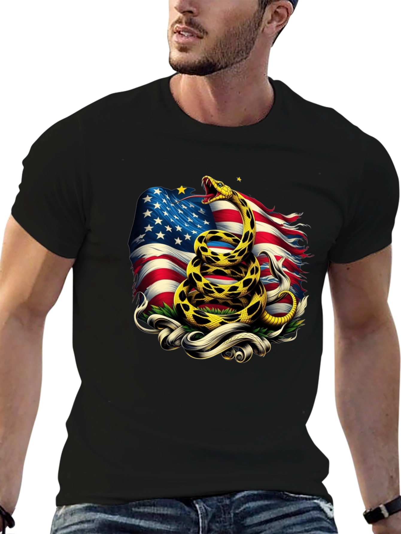 American Snake Graphic T-Shirt