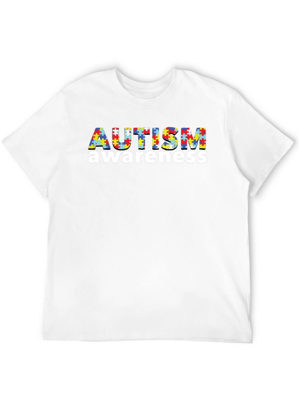 Autism Awareness Puzzle Piece T-Shirt - Black