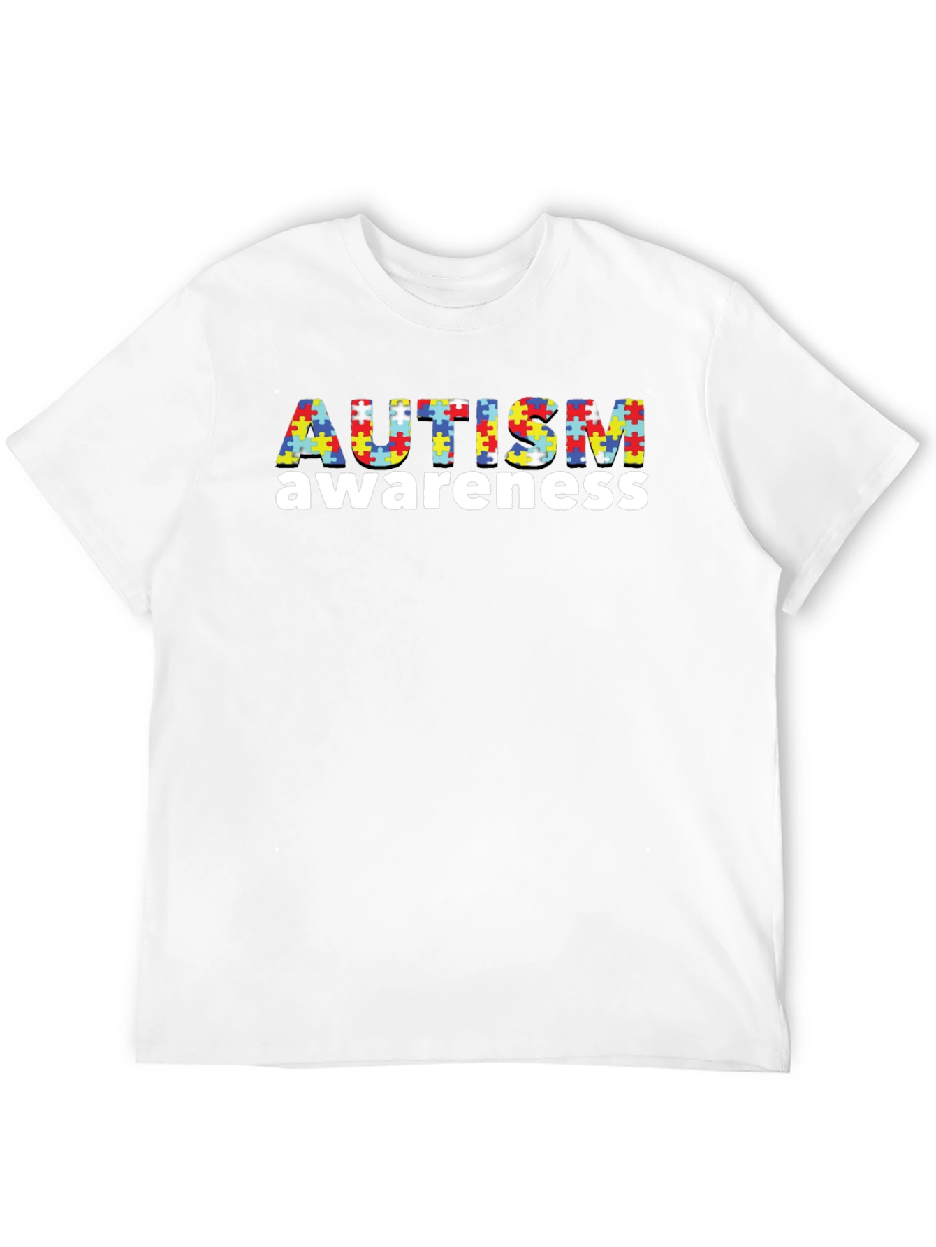 Autism Awareness Puzzle Piece T-Shirt - Black