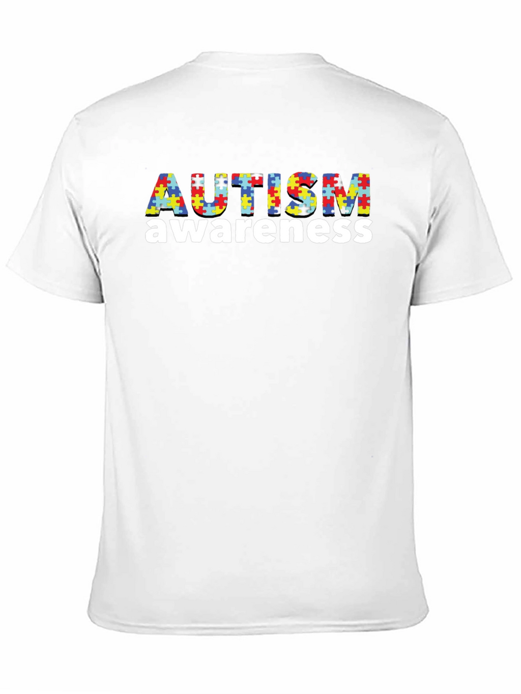 Autism Awareness Puzzle Piece T-Shirt - Black