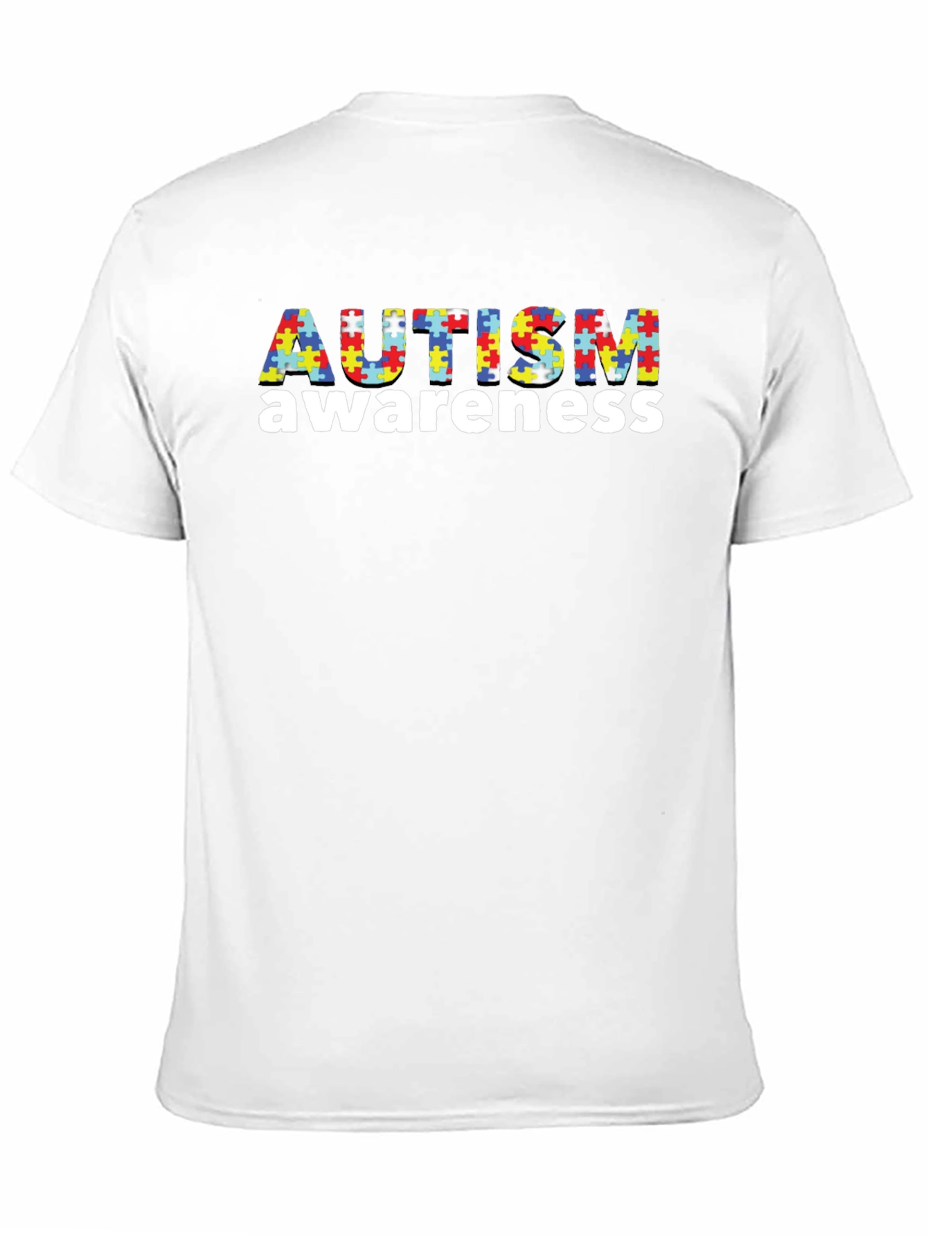 Autism Awareness Puzzle Piece T-Shirt - Black