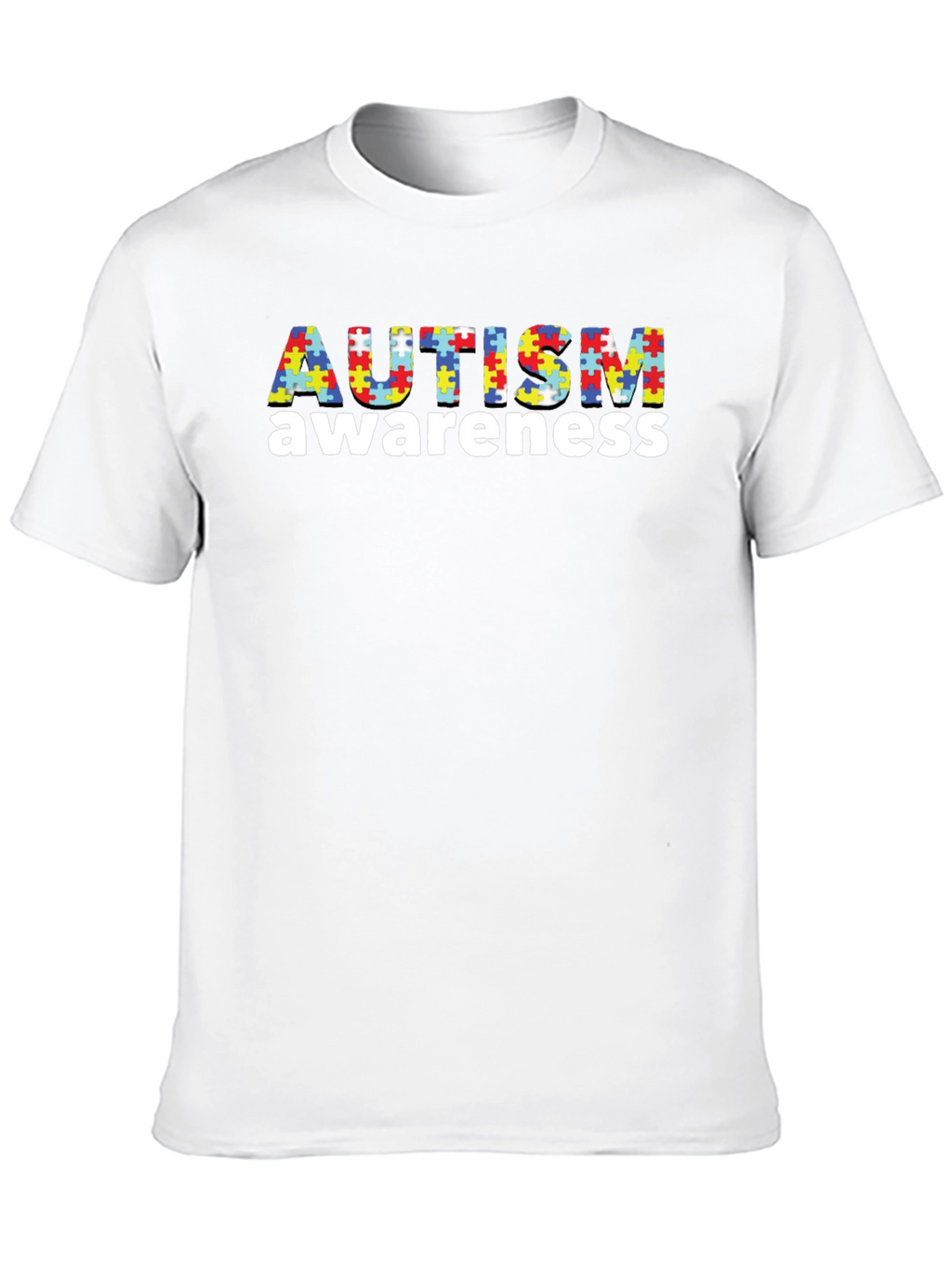 Autism Awareness Puzzle Piece T-Shirt - Black