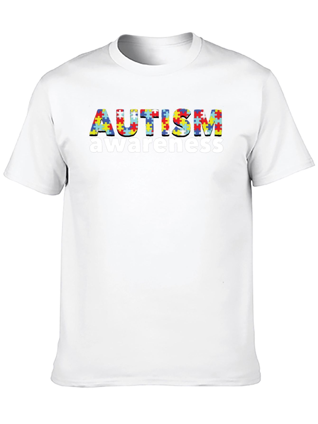 Autism Awareness Puzzle Piece T-Shirt - Black