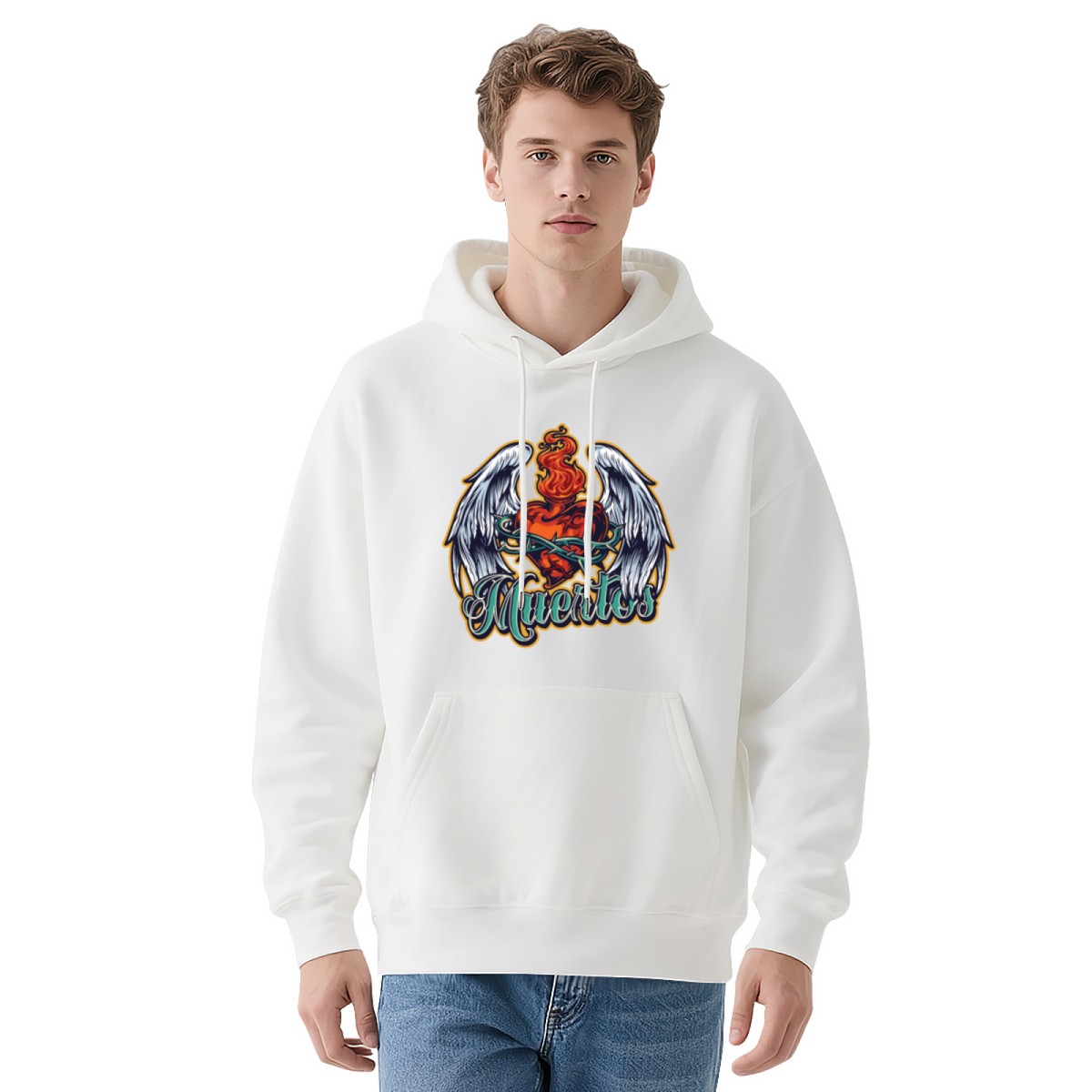 Retro Vintage Hoodie - Creative Artistic Design Pullover #0524