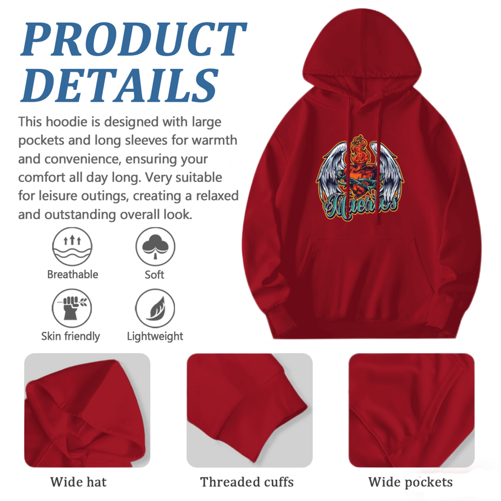 Retro Vintage Hoodie - Creative Artistic Design Pullover #0524
