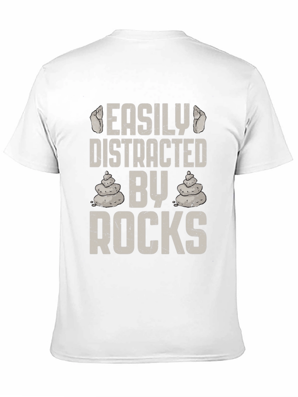 Easily Distracted By Rocks Mens Graphic T-Shirt