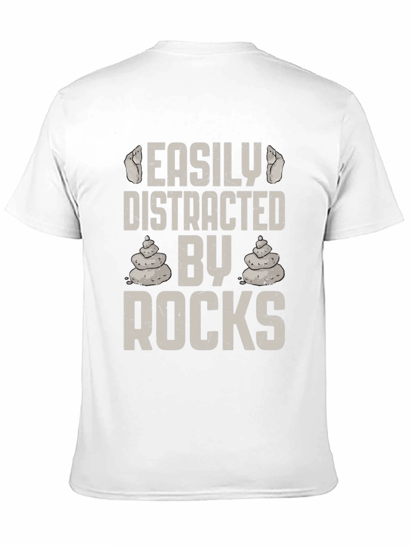 Easily Distracted By Rocks Mens Graphic T-Shirt