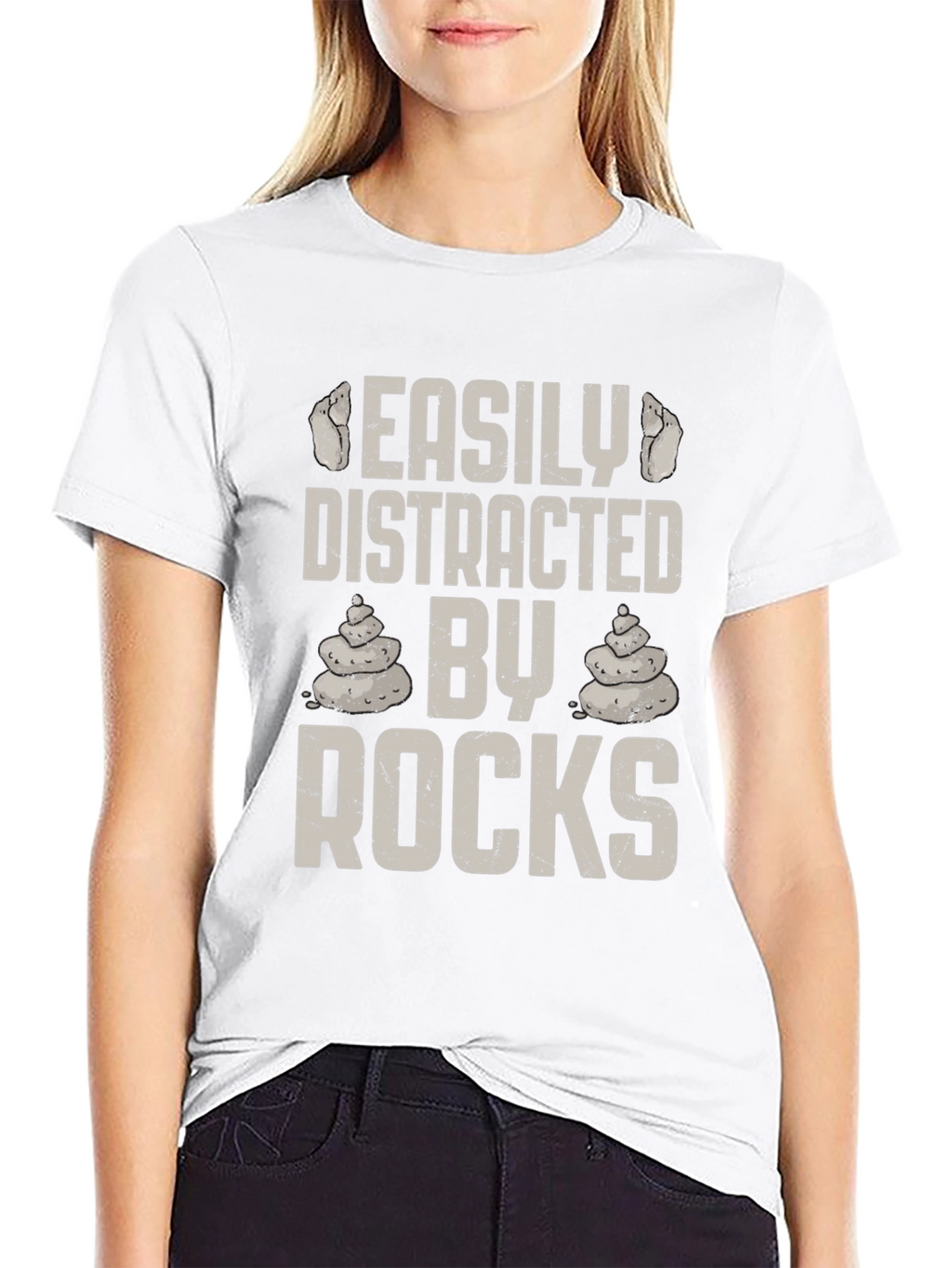 Easily Distracted By Rocks Mens Graphic T-Shirt