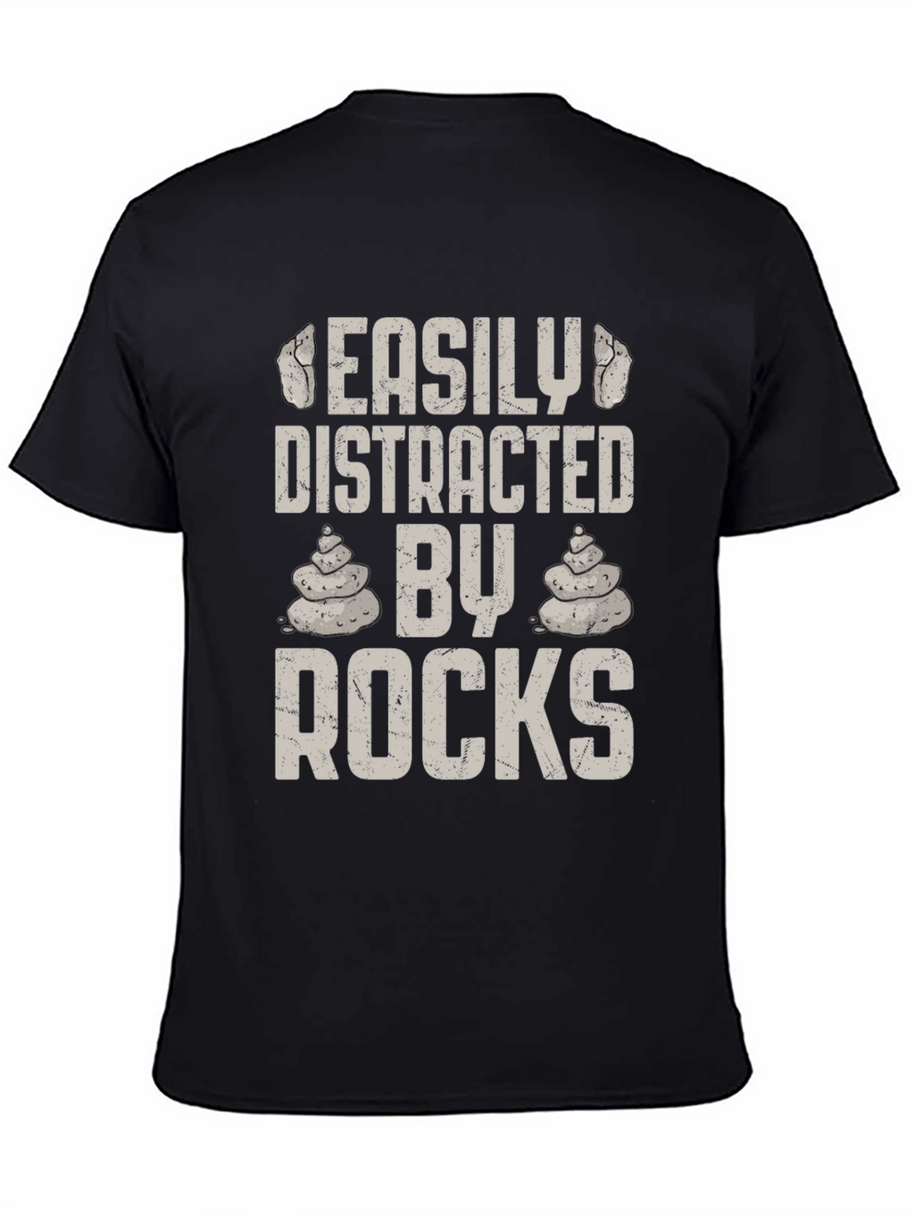 Easily Distracted By Rocks Mens Graphic T-Shirt