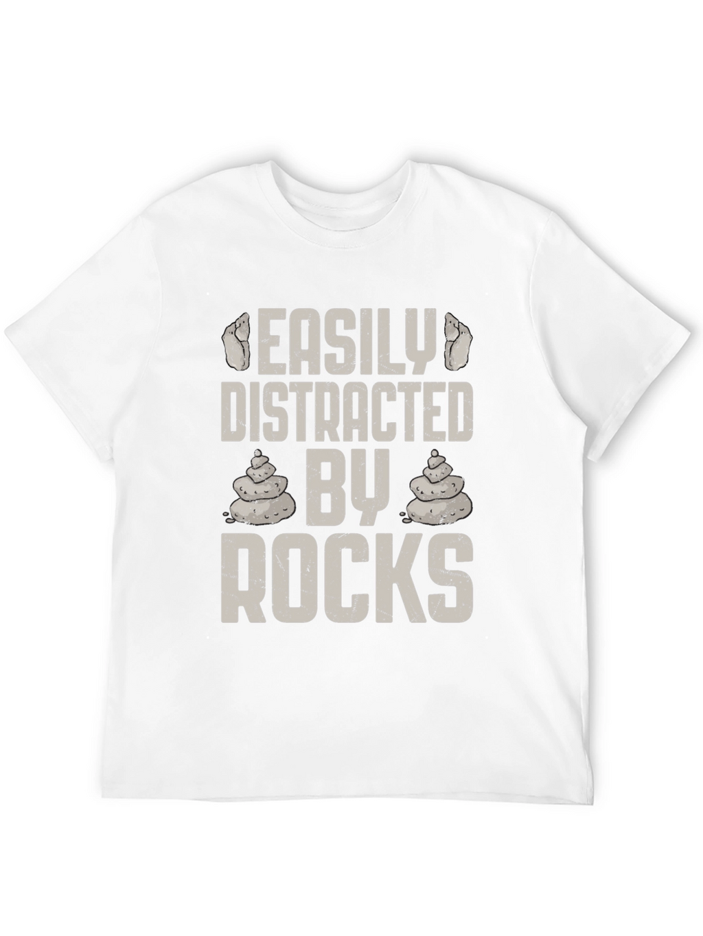 Easily Distracted By Rocks Mens Graphic T-Shirt