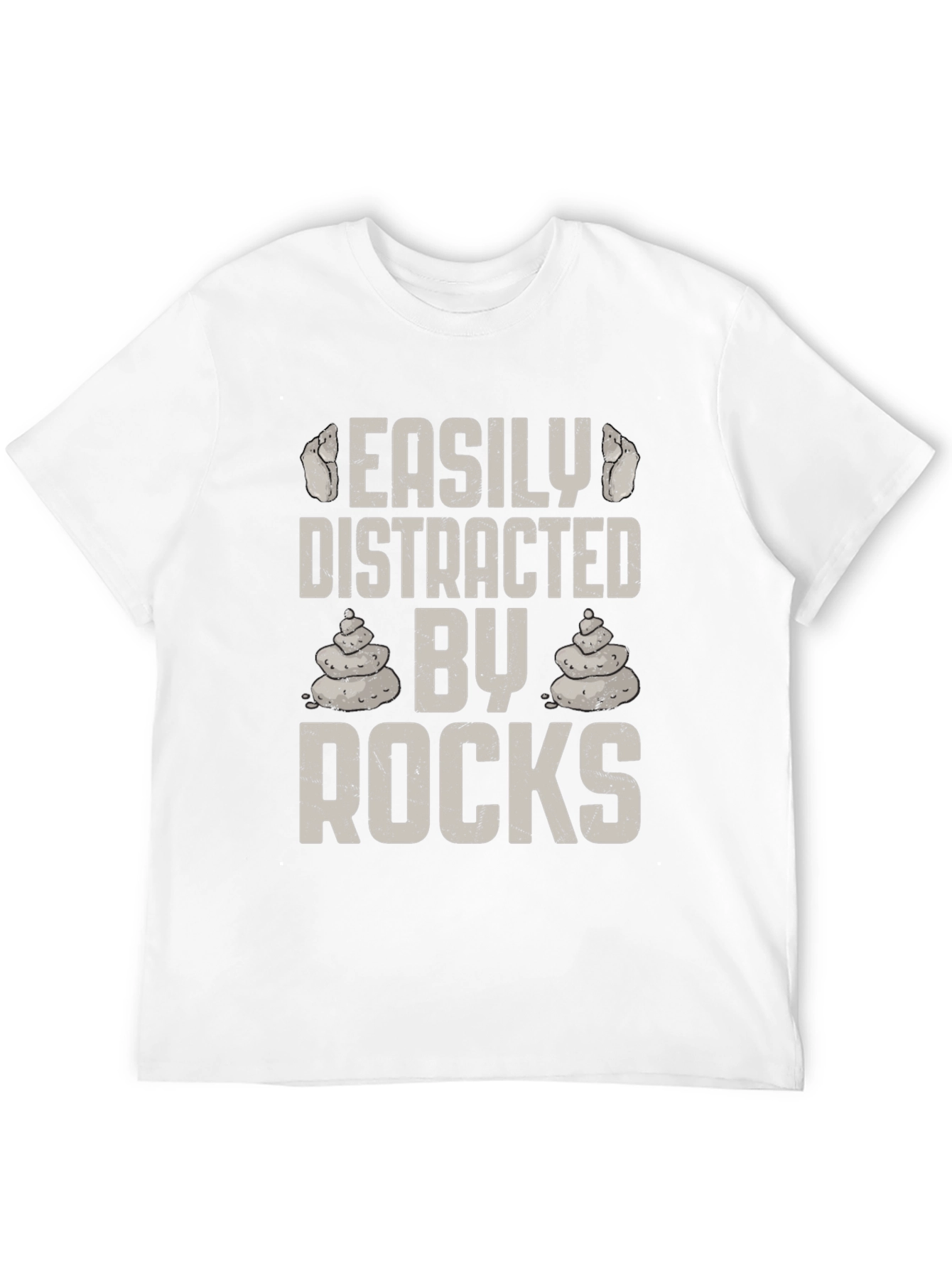 Easily Distracted By Rocks Mens Graphic T-Shirt