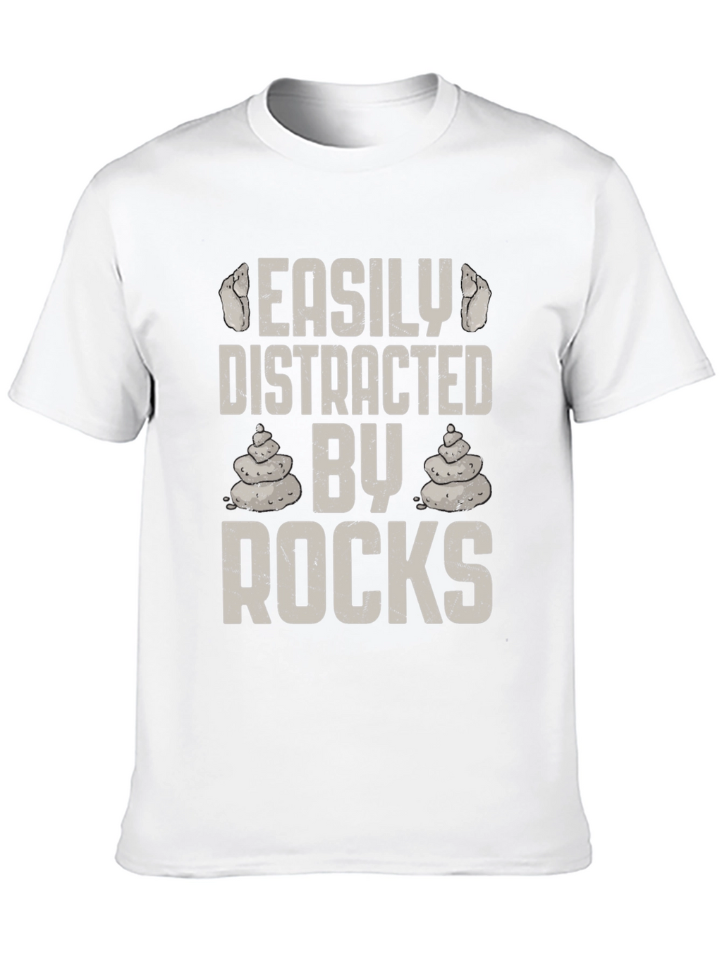 Easily Distracted By Rocks Mens Graphic T-Shirt
