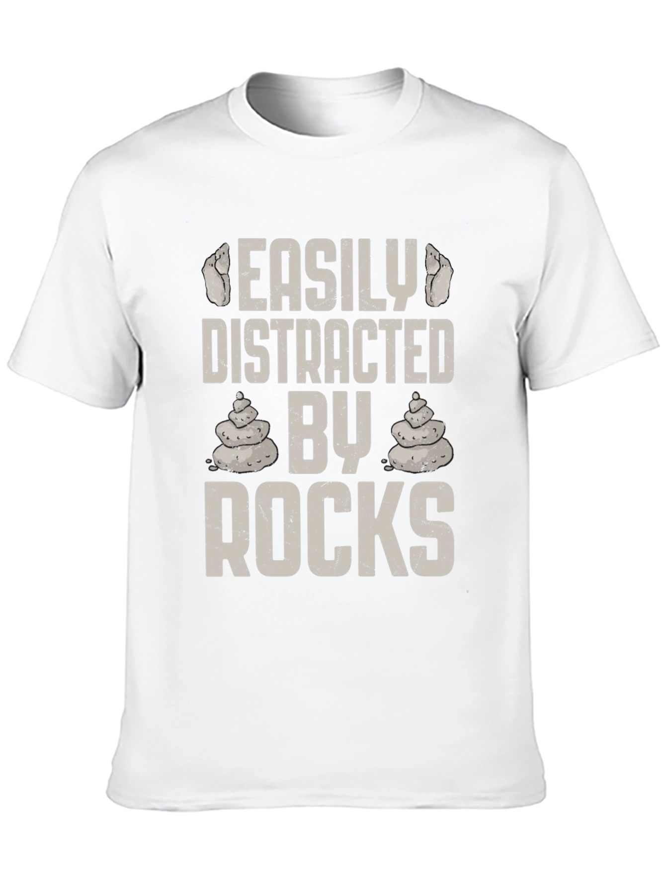Easily Distracted By Rocks Mens Graphic T-Shirt
