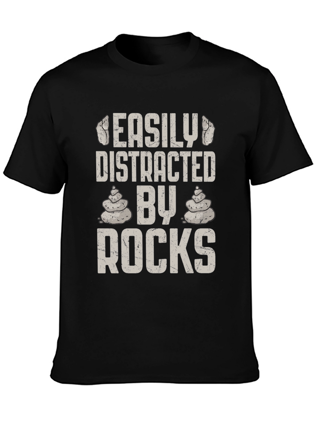 Easily Distracted By Rocks Mens Graphic T-Shirt