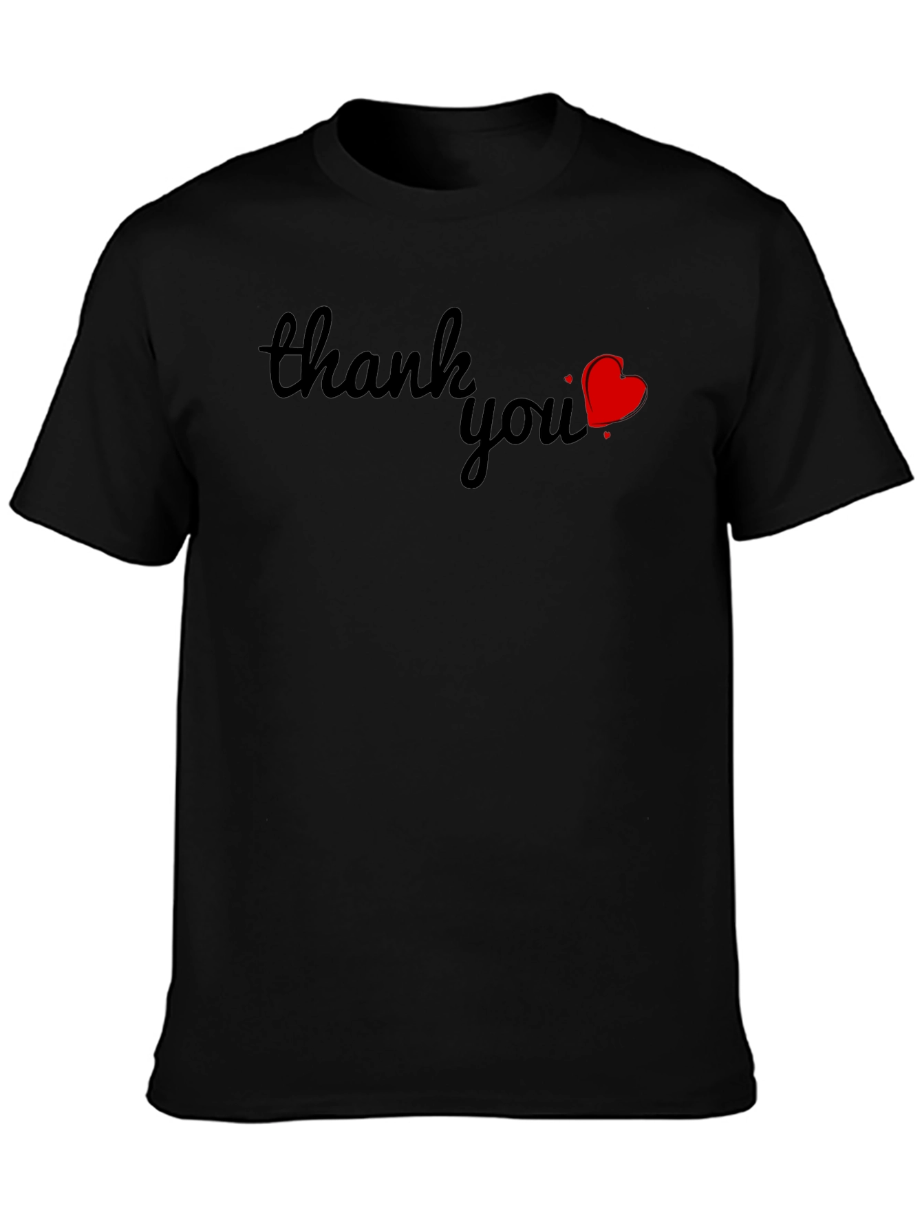 Thank You Heart Graphic Tee - Soft Cotton Blend