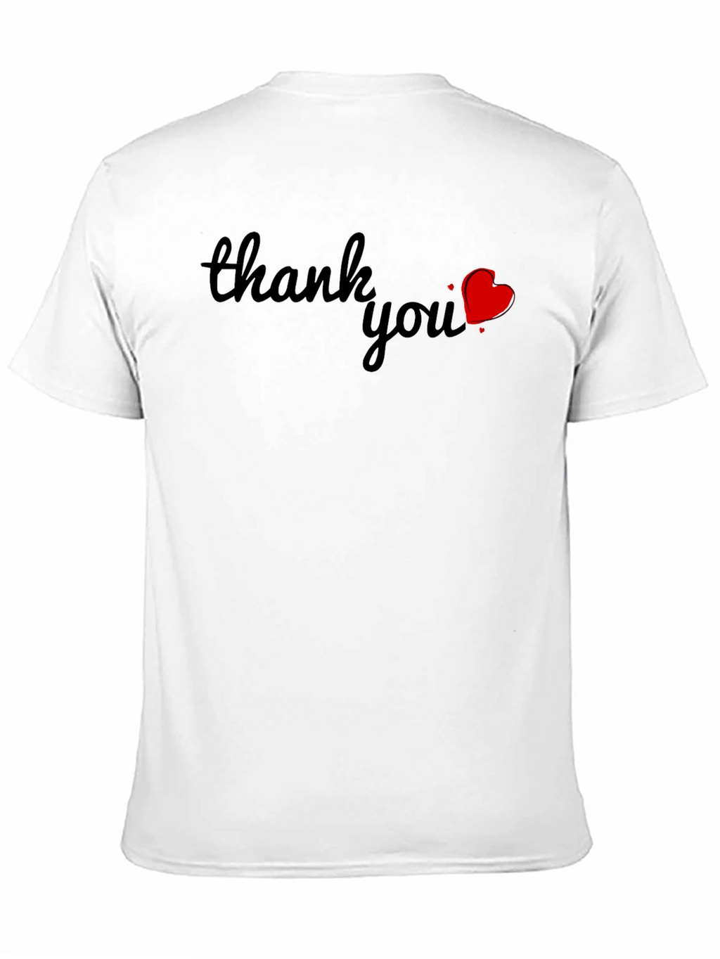 Thank You Heart Graphic Tee - Soft Cotton Blend