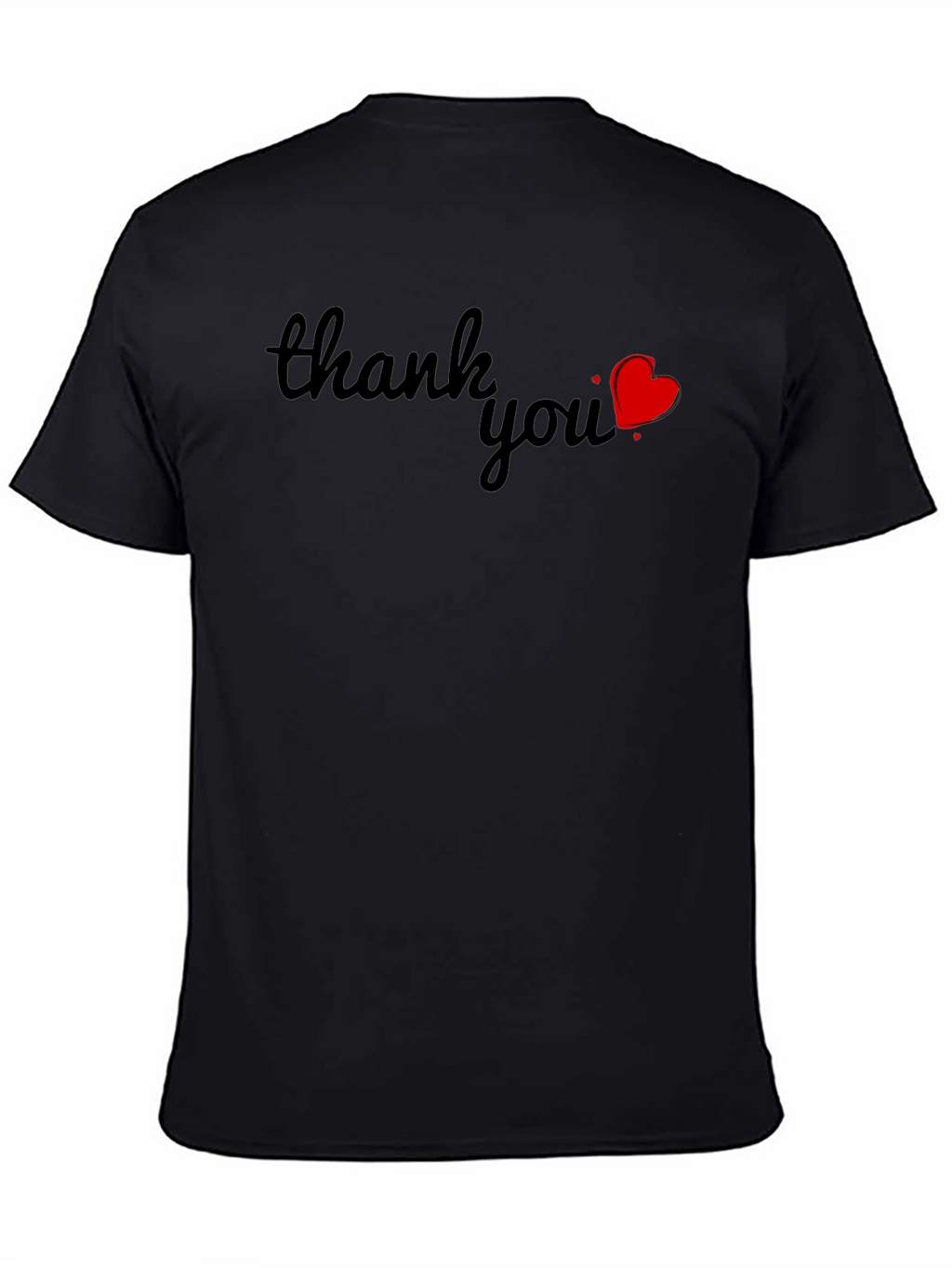 Thank You Heart Graphic Tee - Soft Cotton Blend