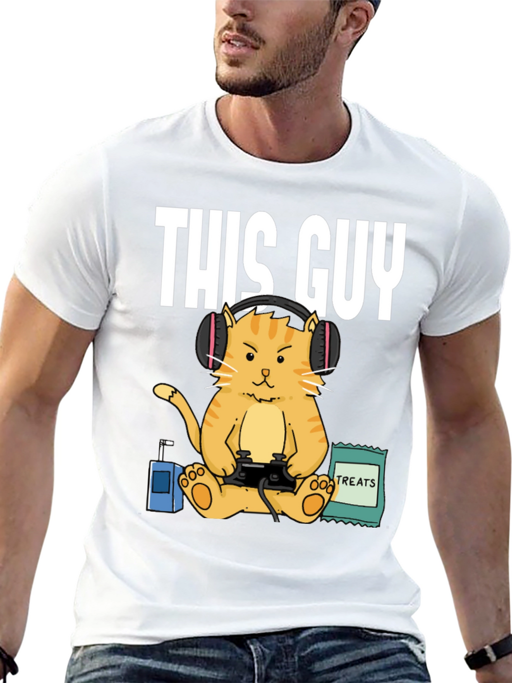 This Guy Gamer Cat T-Shirt