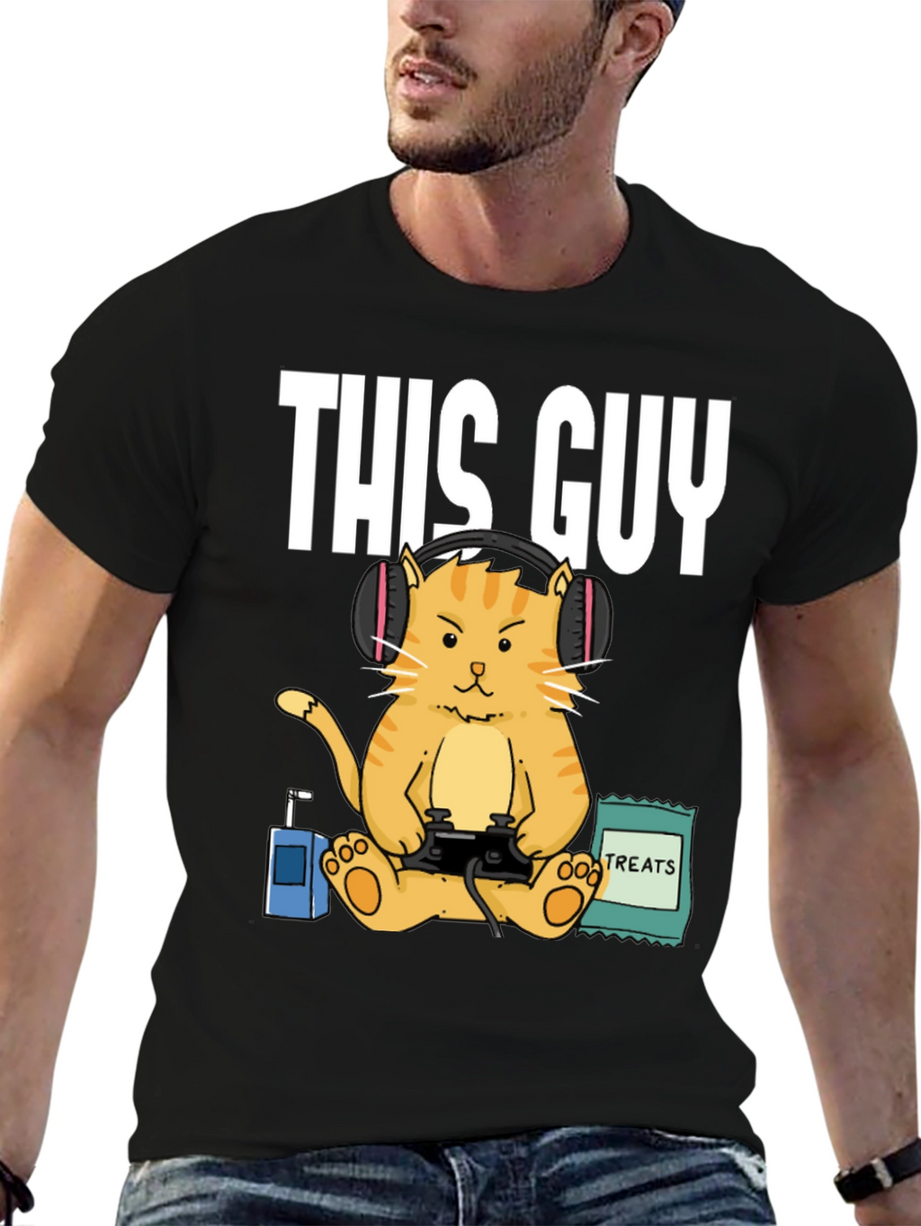 This Guy Gamer Cat T-Shirt