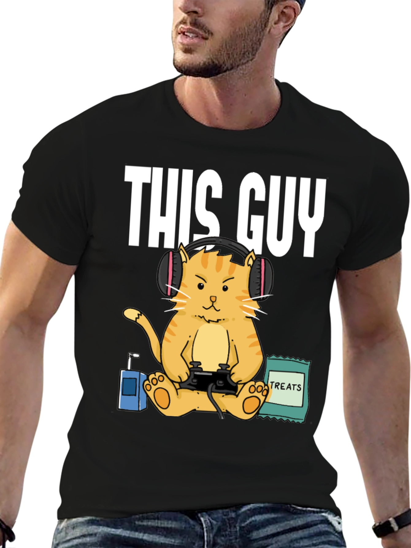 This Guy Gamer Cat T-Shirt