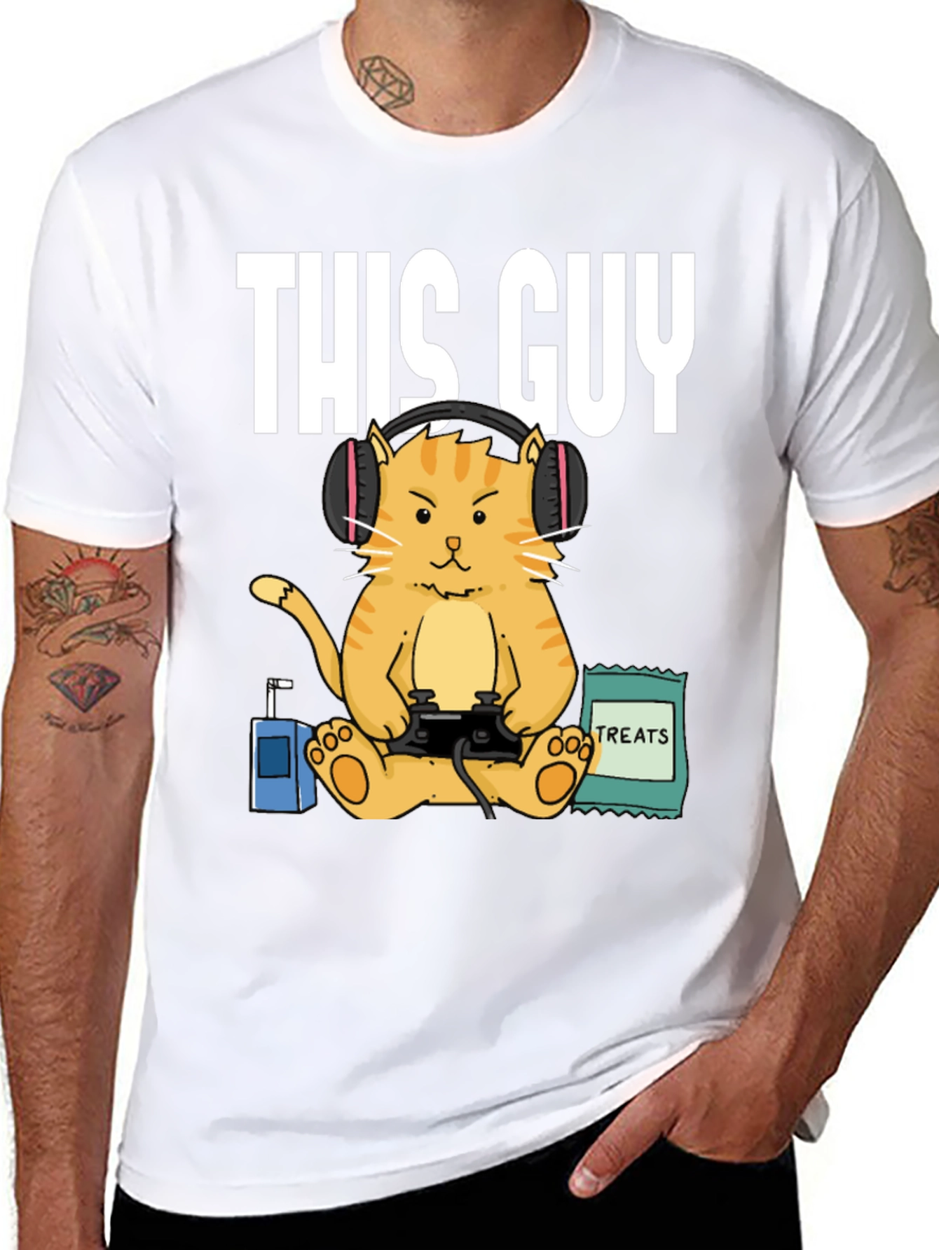 This Guy Gamer Cat T-Shirt