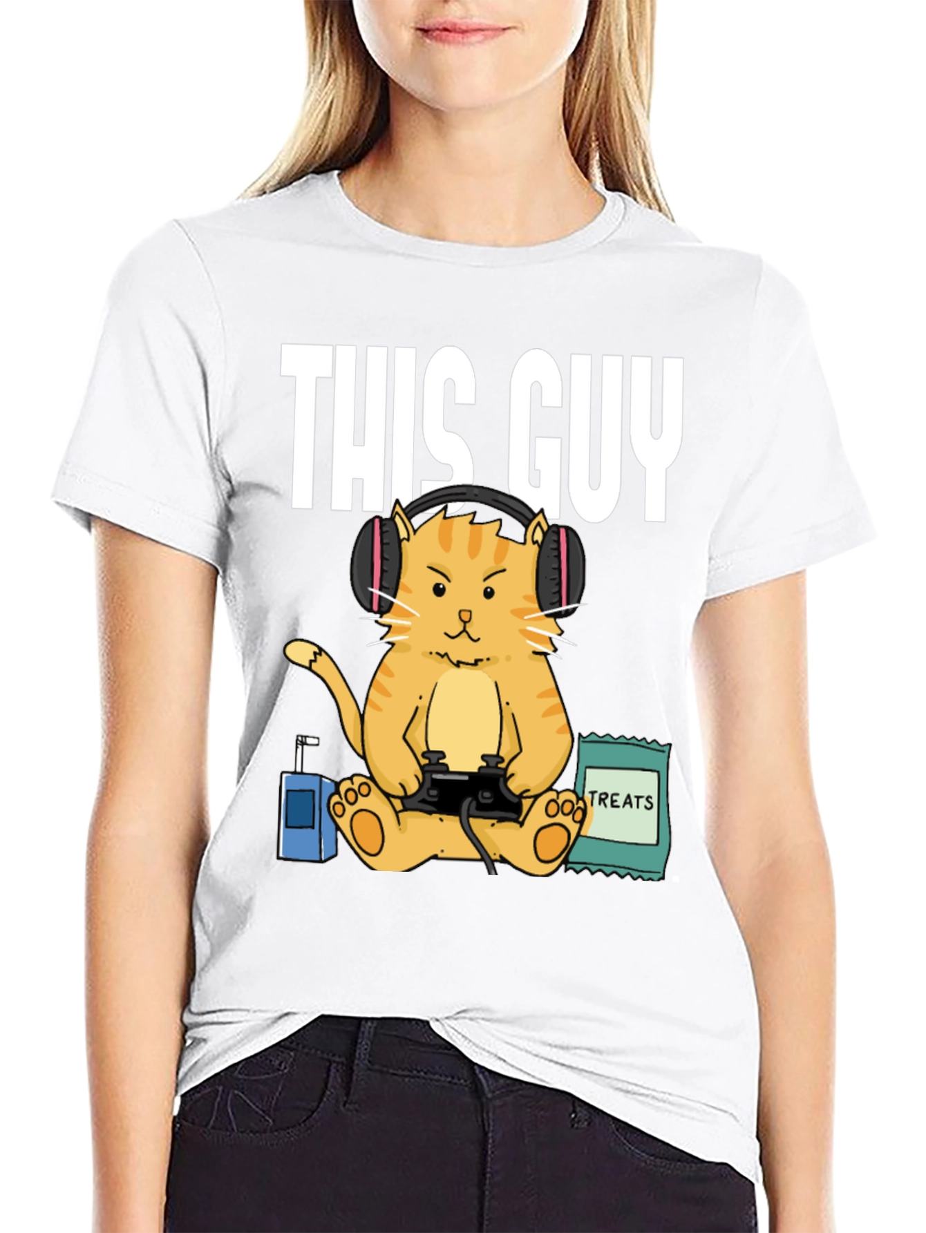 This Guy Gamer Cat T-Shirt