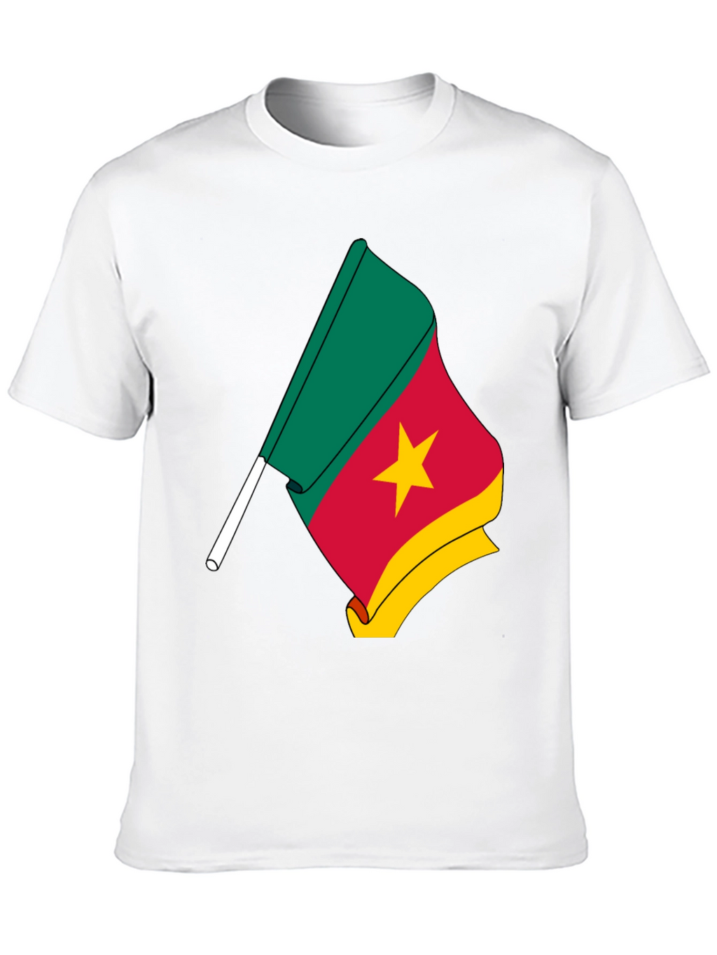 Cameroon Flag Graphic Tee - Black