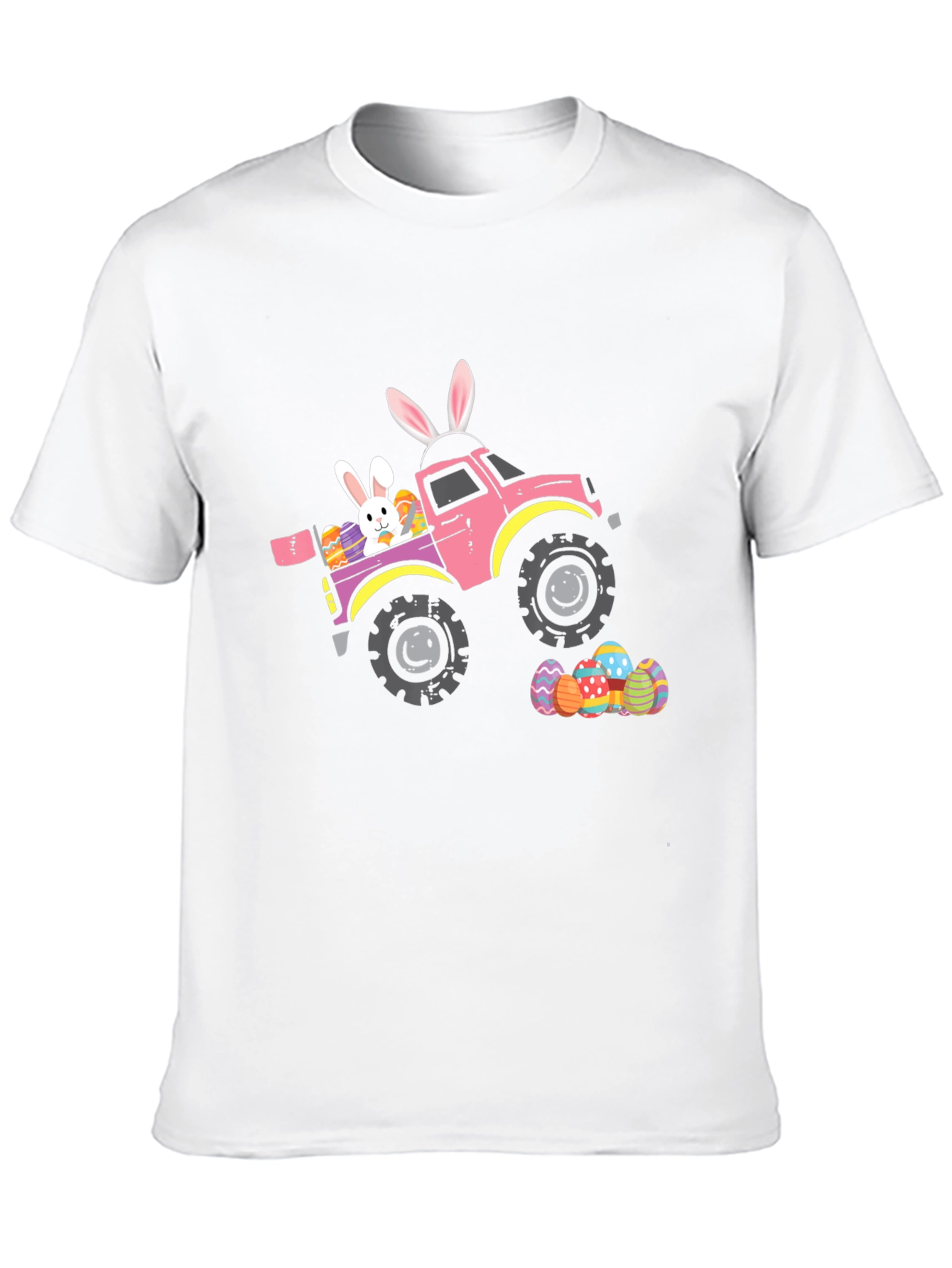 Easter Bunny Truck Graphic T-Shirt