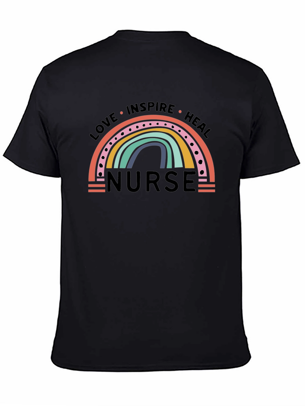 Love Inspire Heal Nurse Rainbow T-Shirt