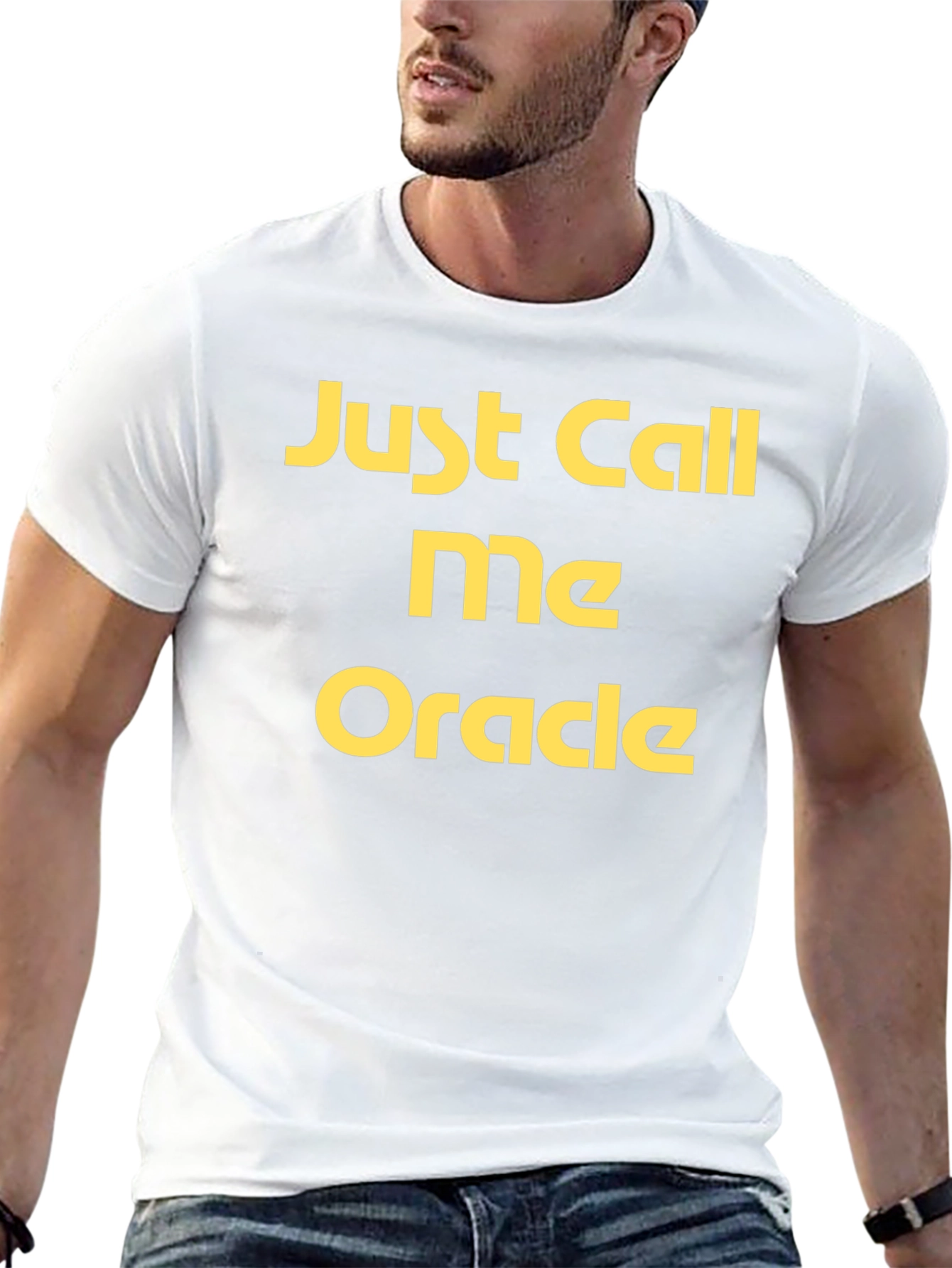 Just Call Me Oracle Black T-Shirt