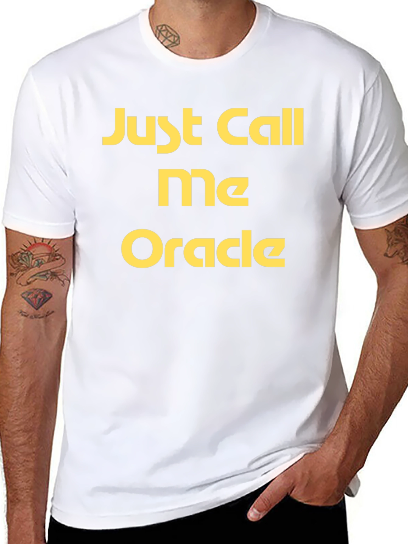 Just Call Me Oracle Black T-Shirt