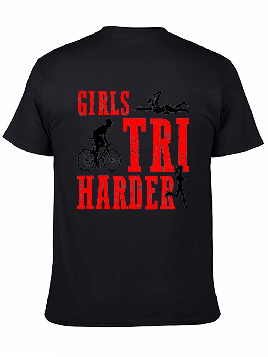 Girls TRI Harder Triathlon T-Shirt