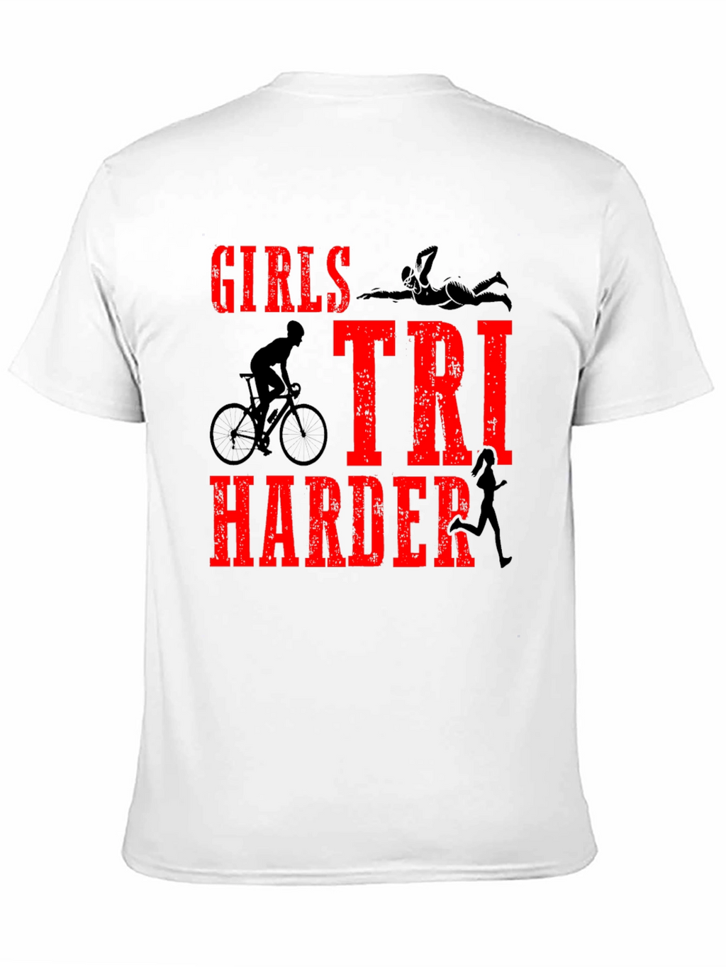 Girls TRI Harder Triathlon T-Shirt