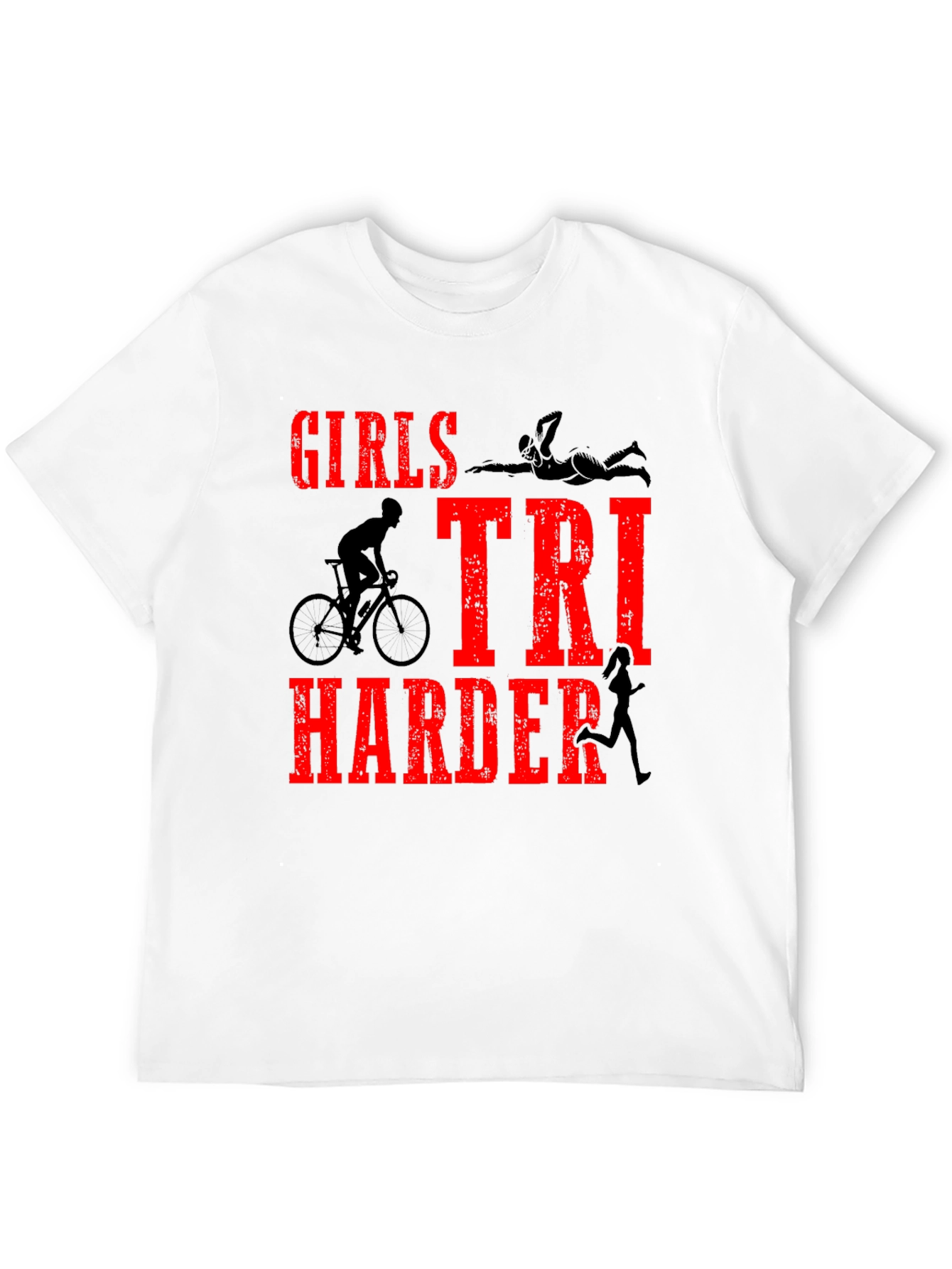 Girls TRI Harder Triathlon T-Shirt